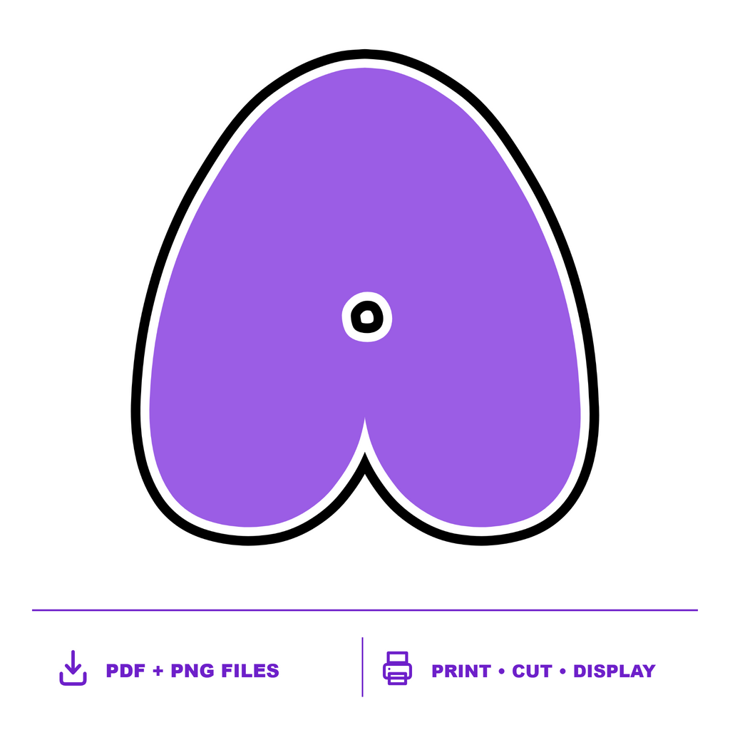 Purple Display Lettering Pack - Set 02 - Uppercase A-Z