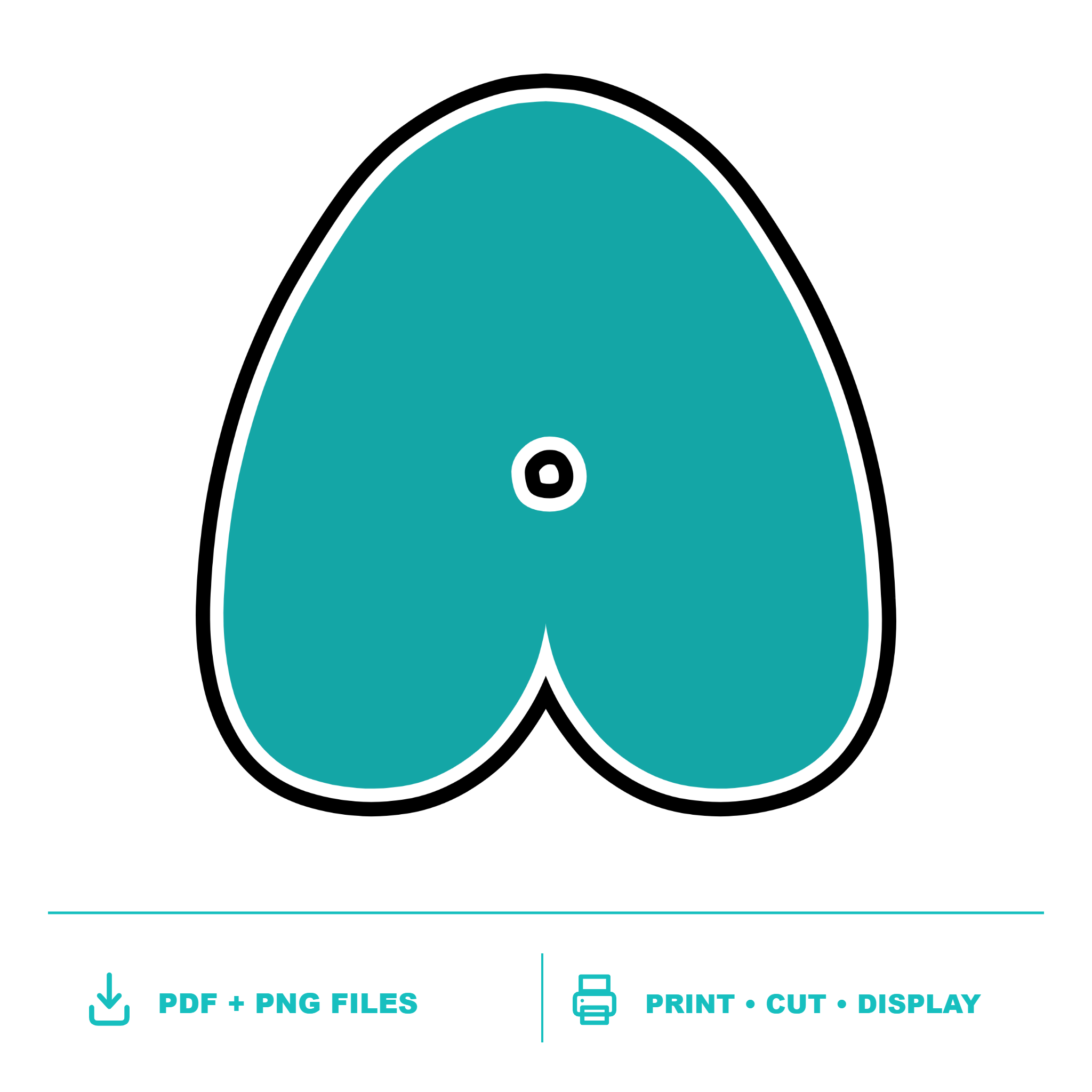 Teal Display Lettering Pack - Set 02 - Uppercase A-Z