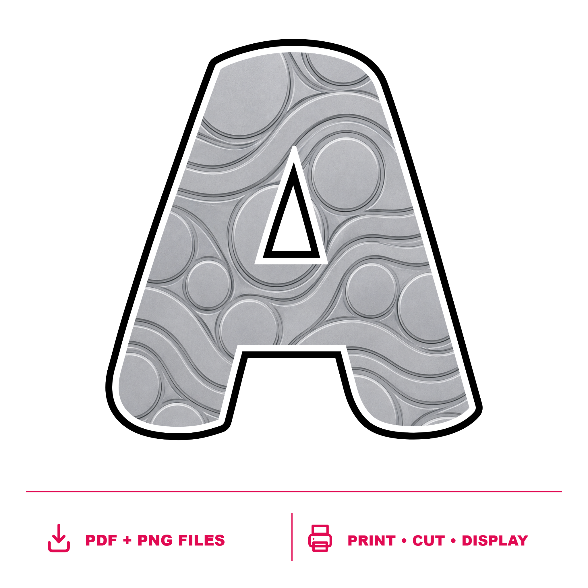 Metal Display Lettering Pack - Set 01 - Uppercase A-Z