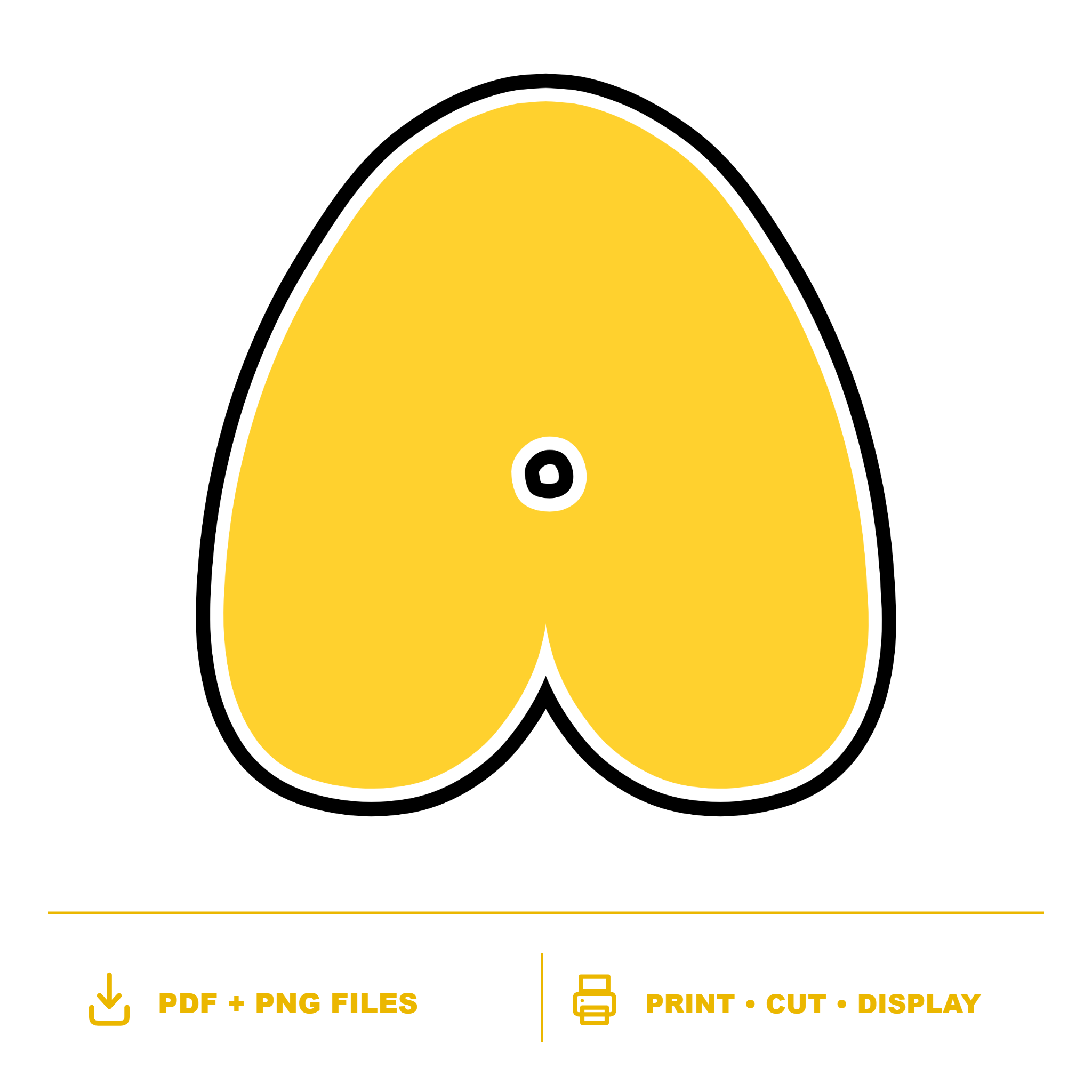 Yellow Display Lettering Pack - Set 02 - Uppercase A-Z