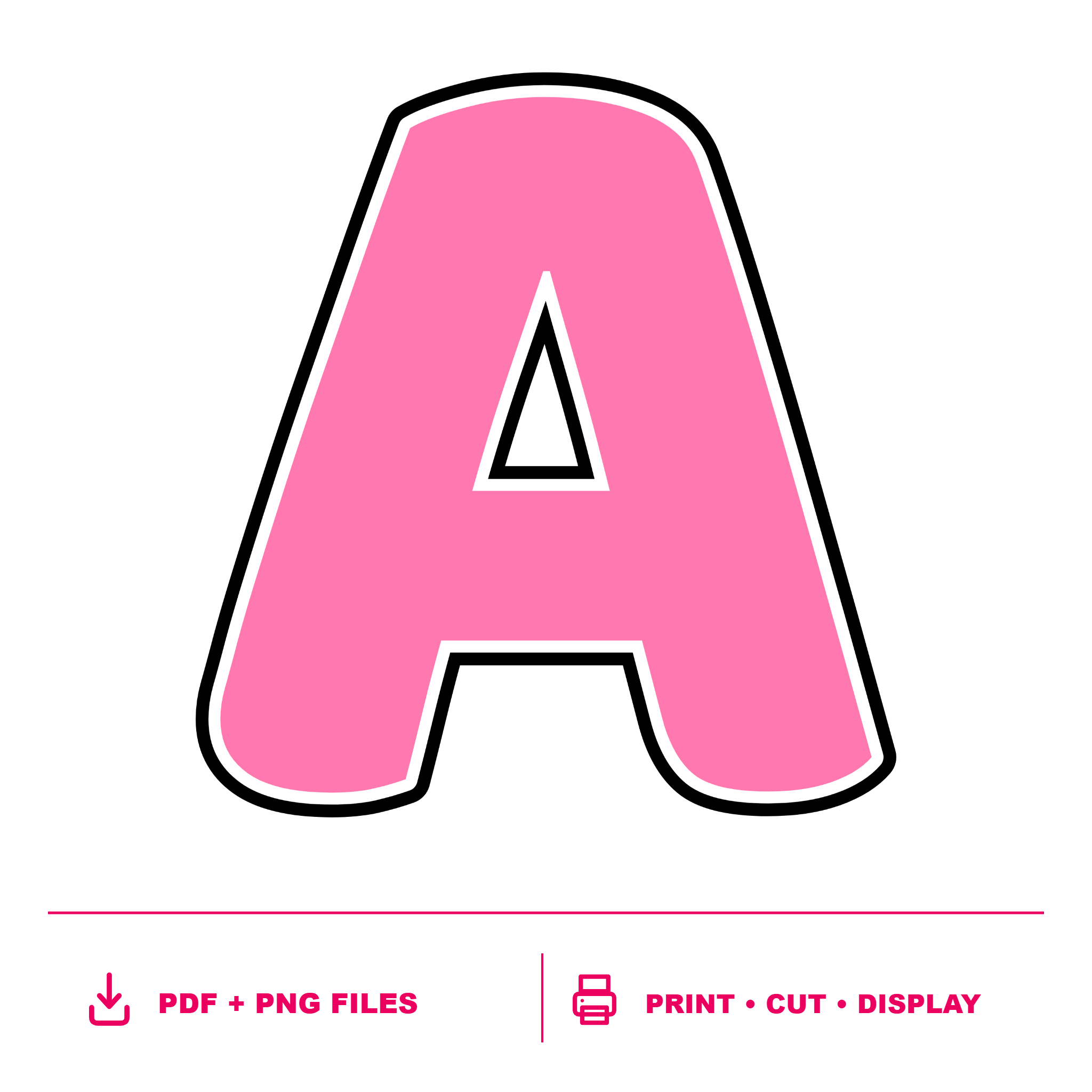 Light Pink Display Lettering Pack - Set 01 - Uppercase A-Z