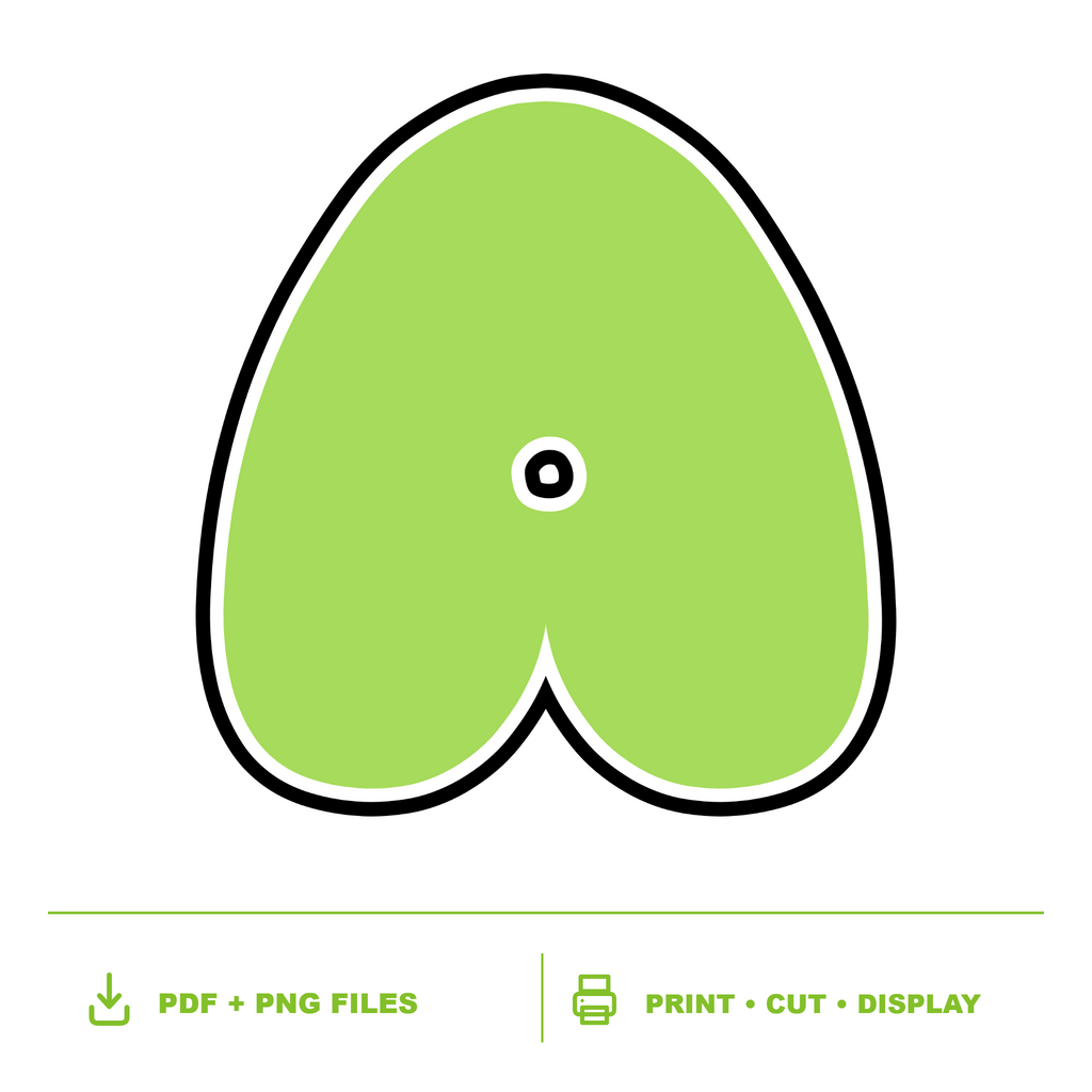 Lime Display Lettering Pack - Set 02 - Uppercase A-Z