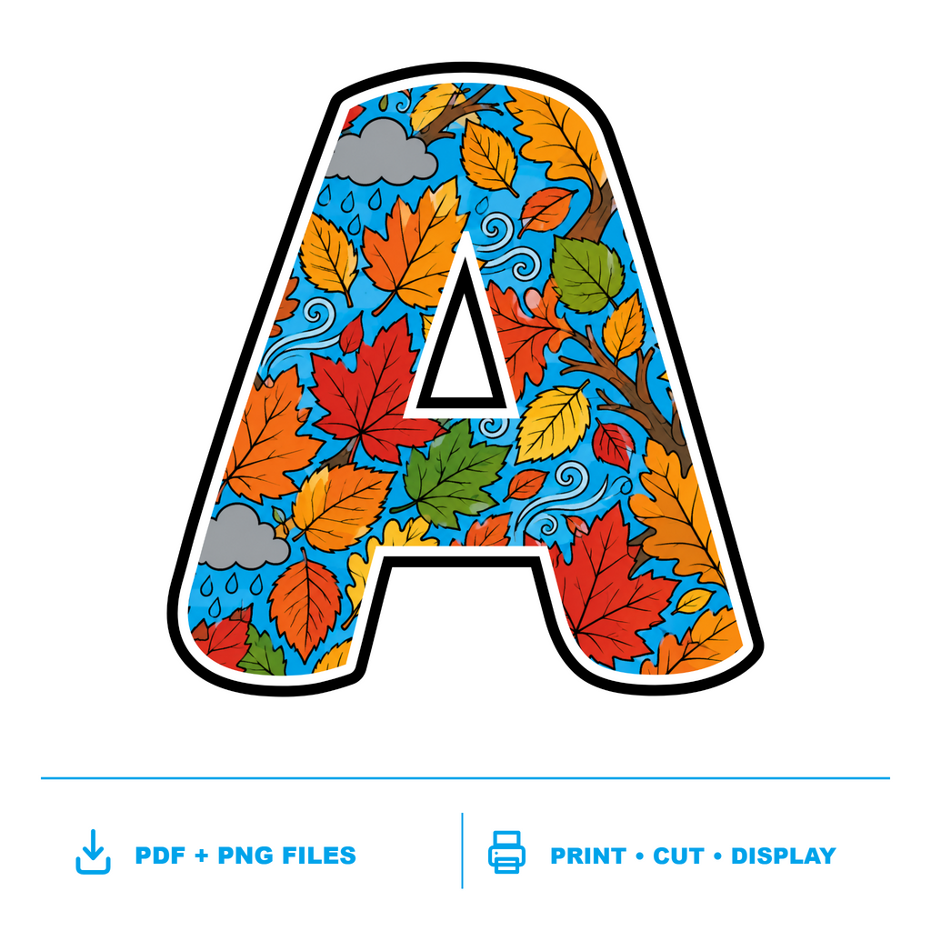 Autumn Display Lettering Pack - Set 01 - Uppercase A-Z