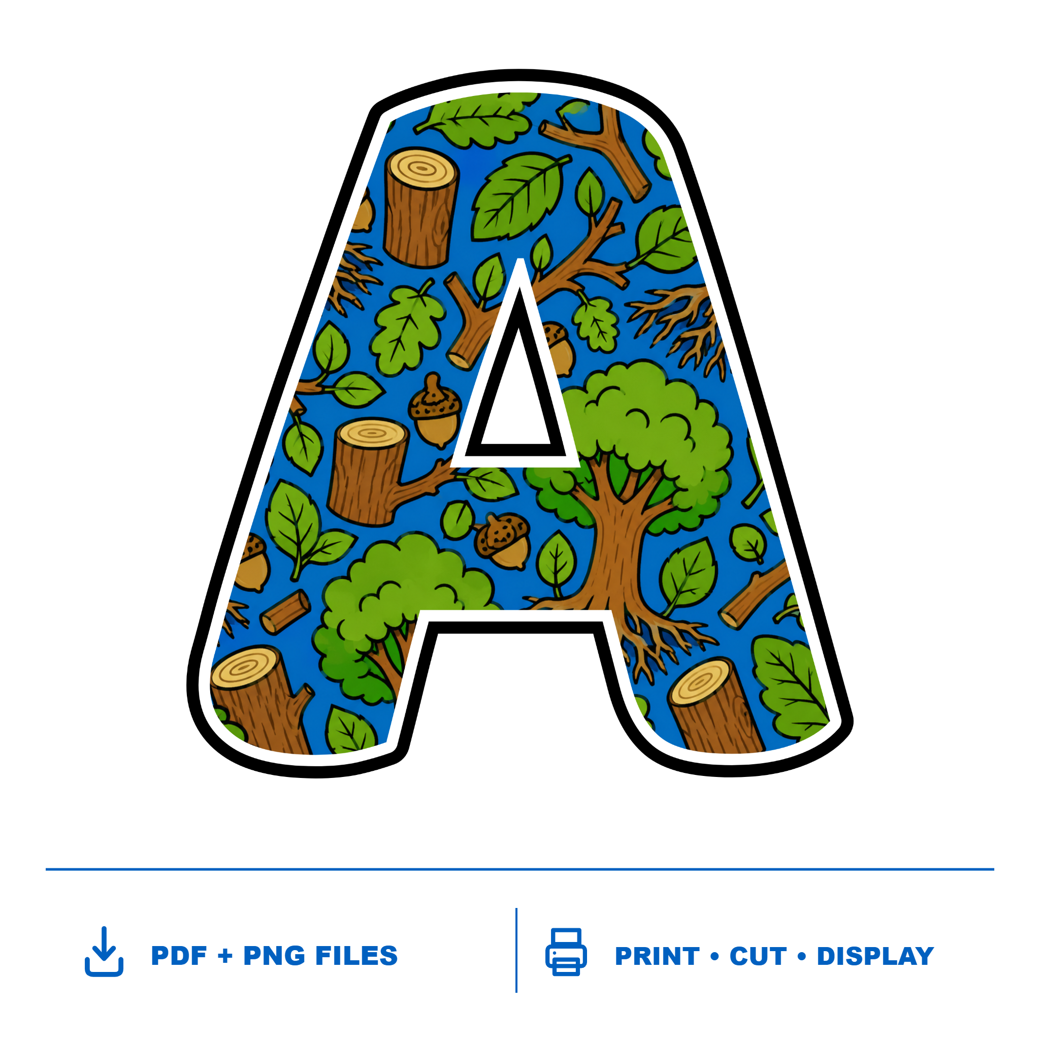 Tree Structure Display Lettering Pack - Set 01 - Uppercase A-Z