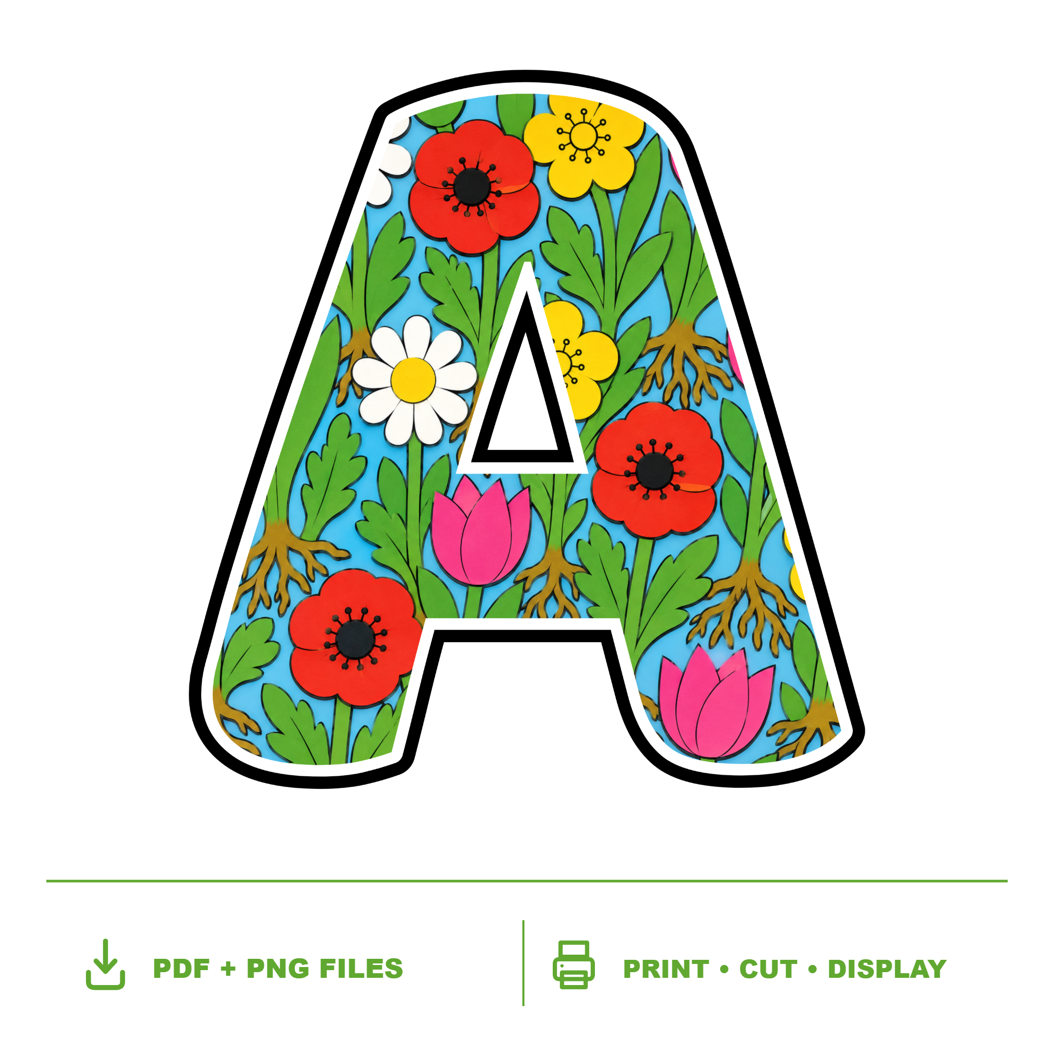 Flowering Plant Structure Display Lettering Pack - Set 01 - Uppercase A-Z