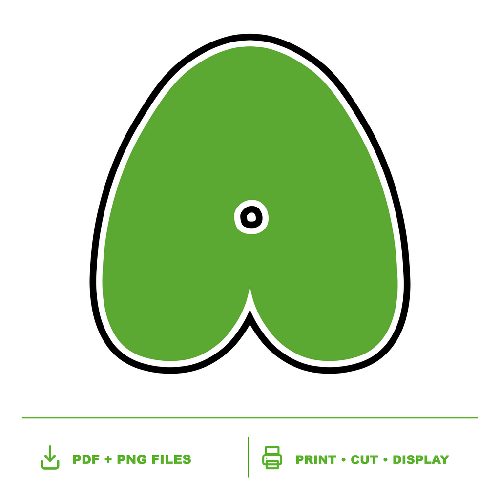 Green Display Lettering Pack - Set 02 - Uppercase A-Z