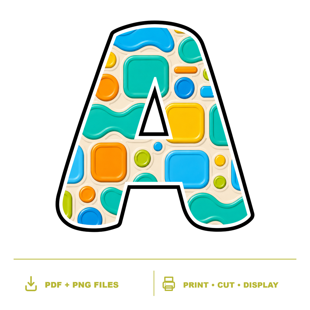 Plastic Display Lettering Pack - Set 01 - Uppercase A-Z
