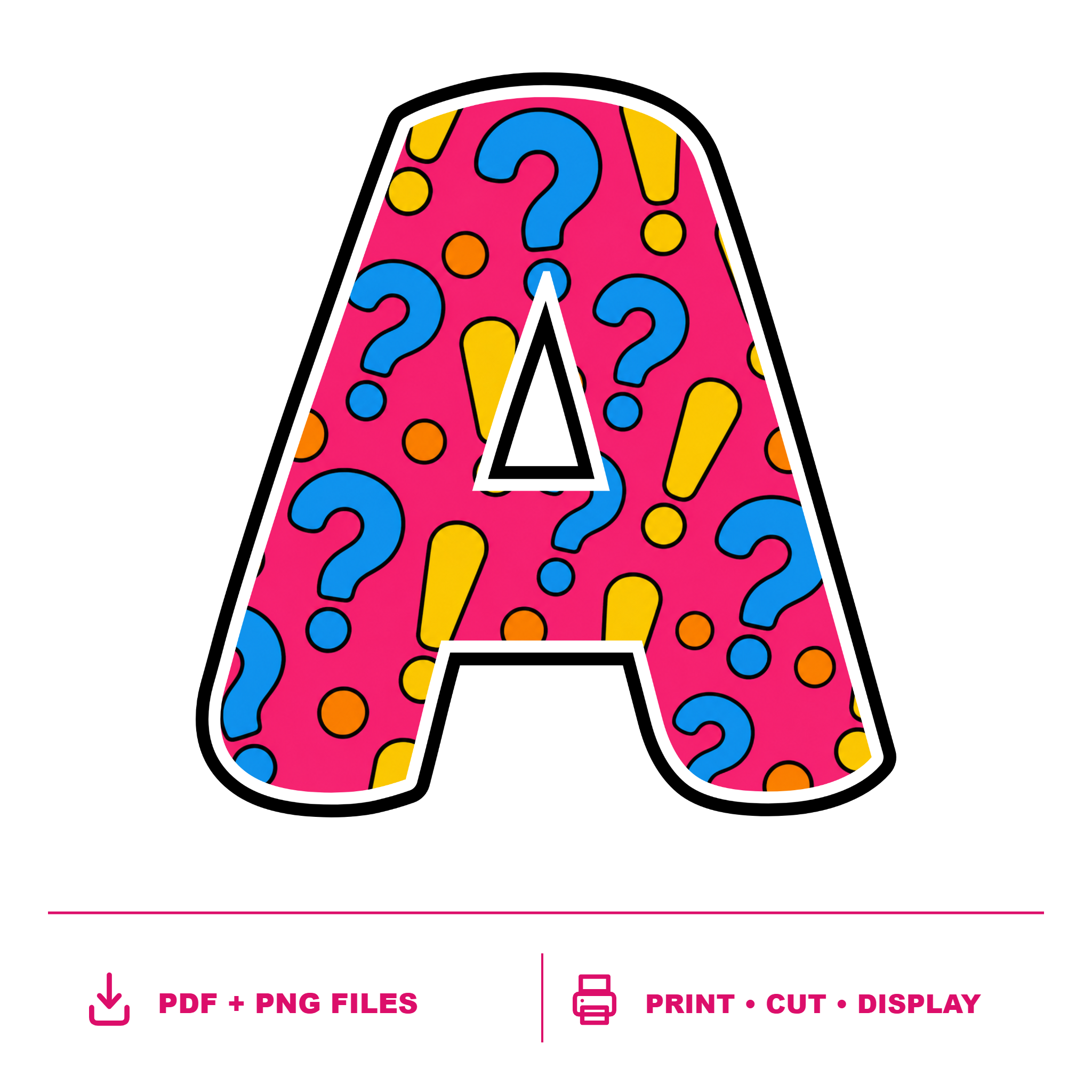 Punctuation Display Lettering Pack - Set 01 - Uppercase A-Z