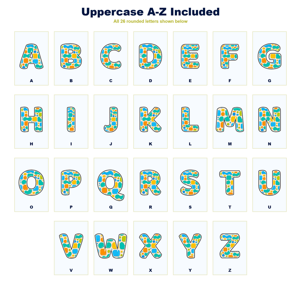 Plastic Display Lettering Pack - Set 01 - Uppercase A-Z