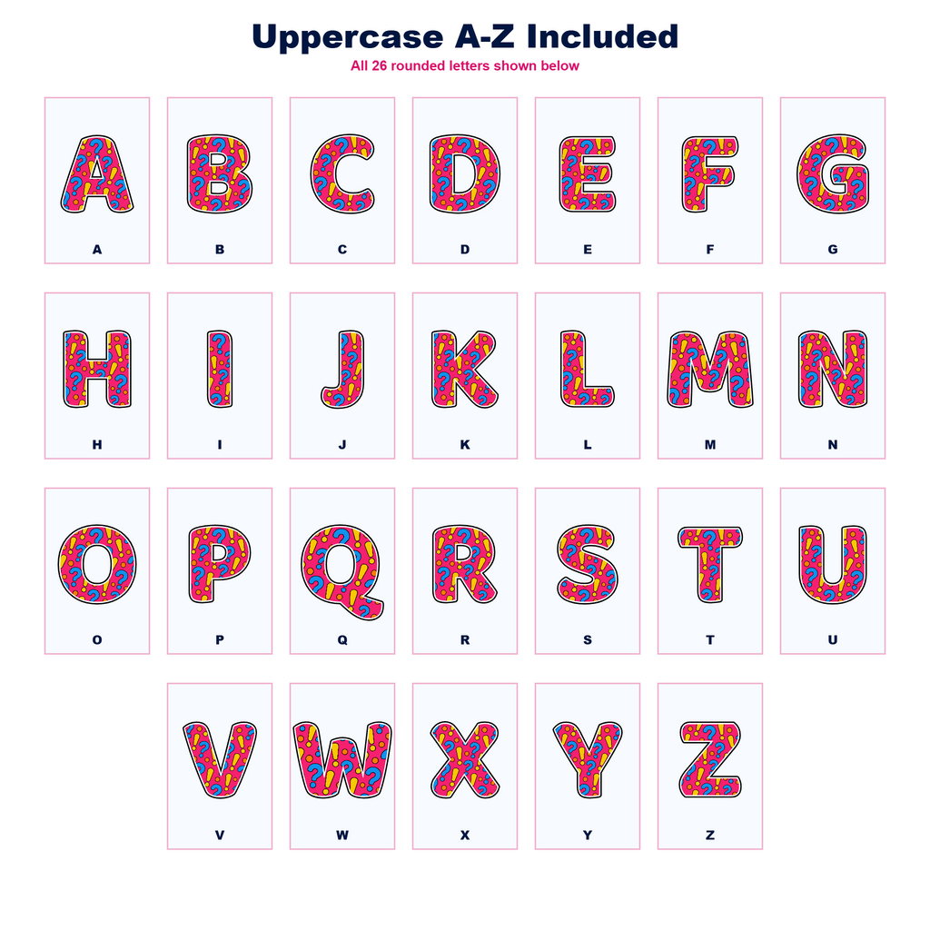 Punctuation Display Lettering Pack - Set 01 - Uppercase A-Z