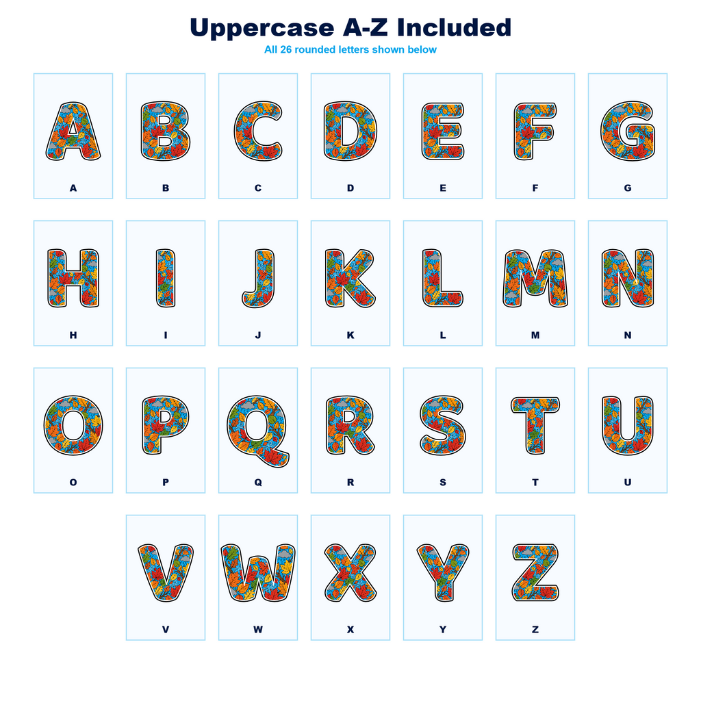 Autumn Display Lettering Pack - Set 01 - Uppercase A-Z
