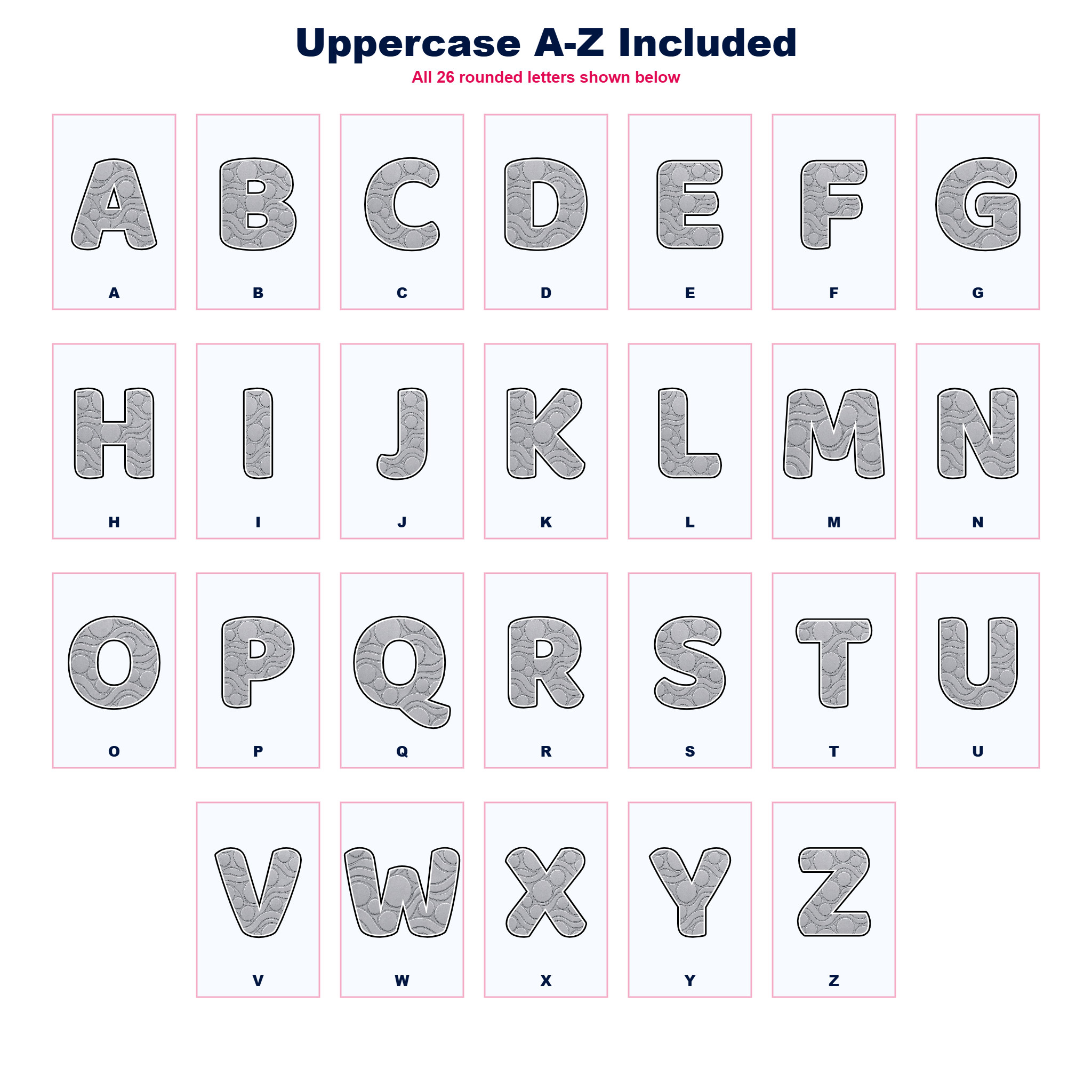 Metal Display Lettering Pack - Set 01 - Uppercase A-Z
