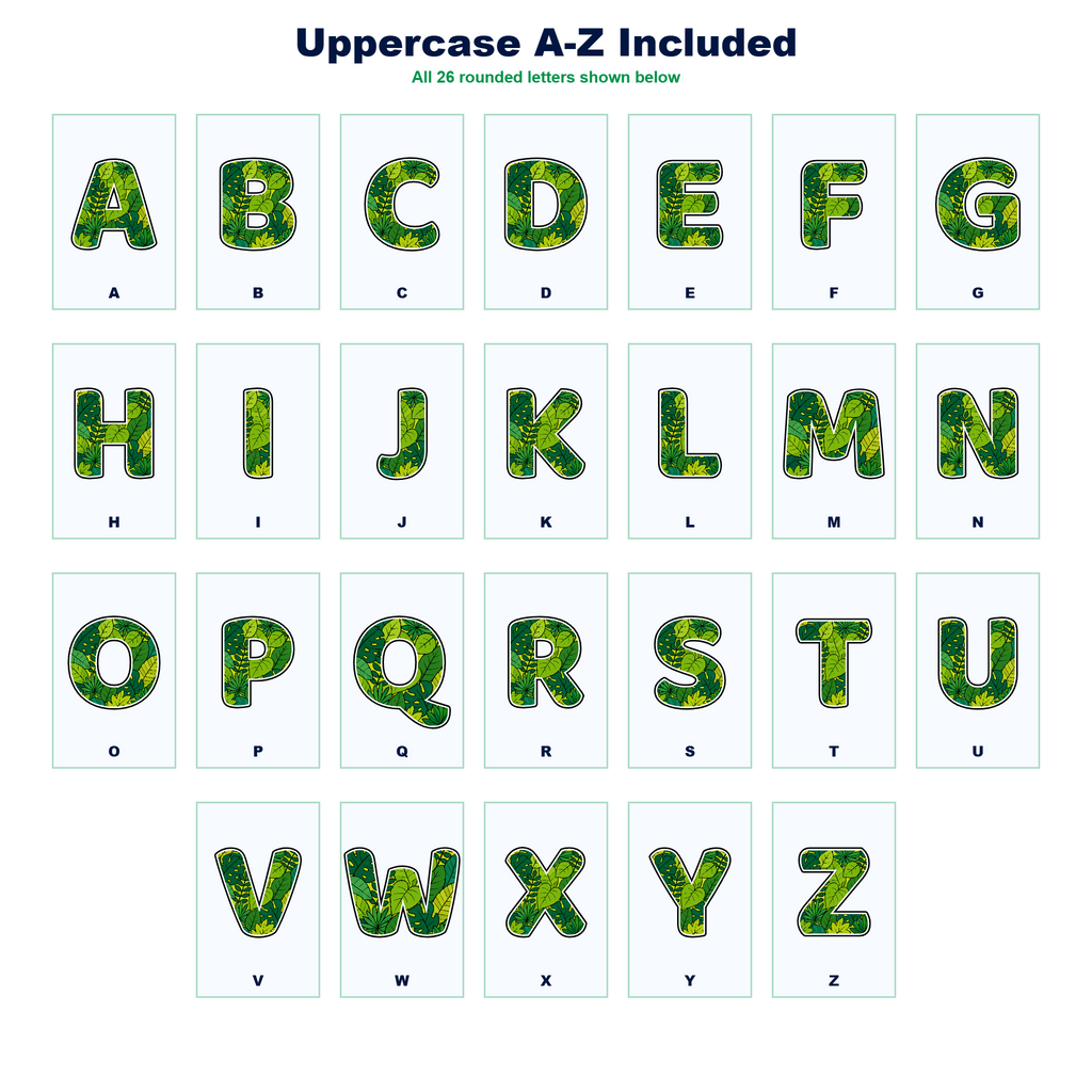 Plants Display Lettering Pack - Set 01 - Uppercase A-Z
