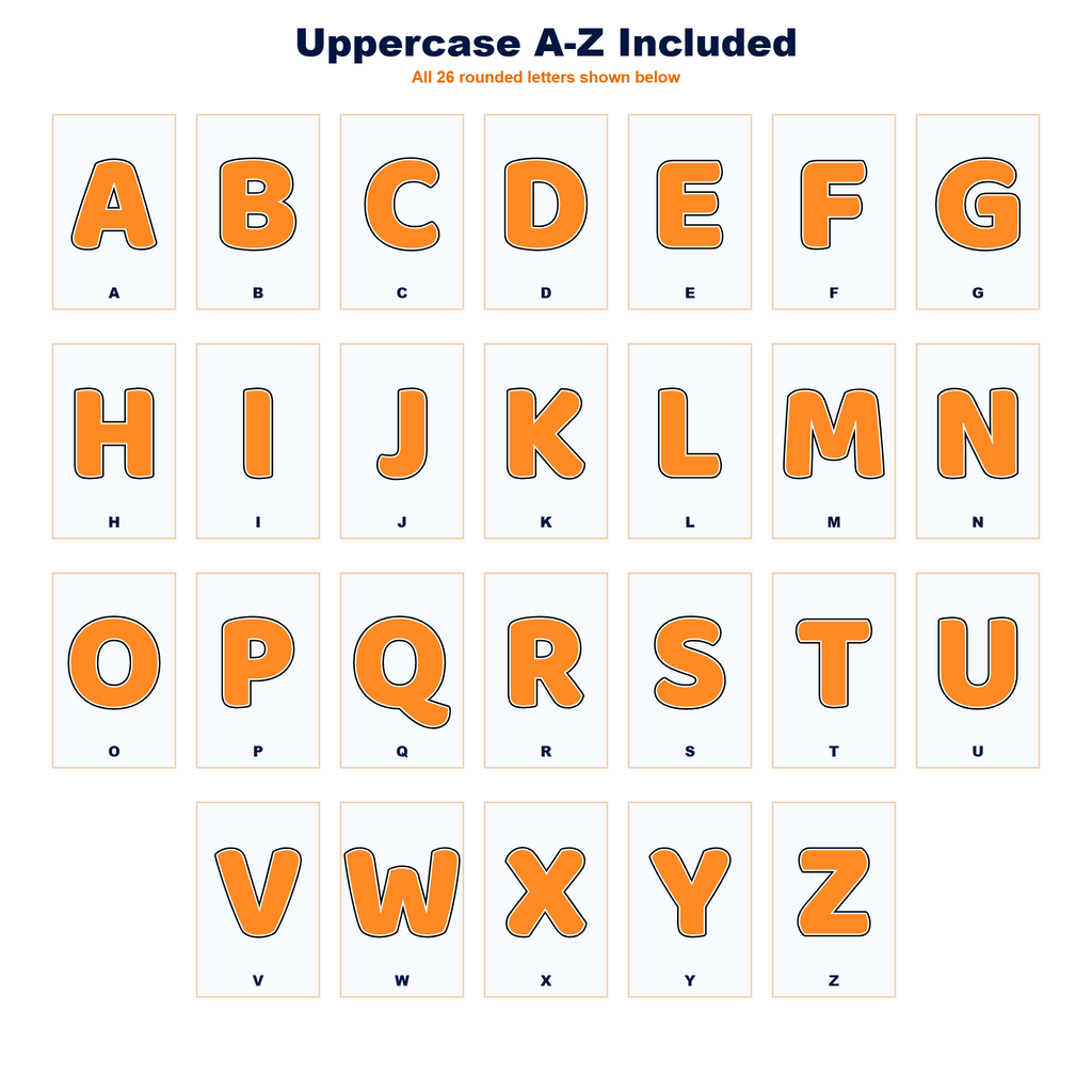 Orange Display Lettering Pack - Set 01 - Uppercase A-Z