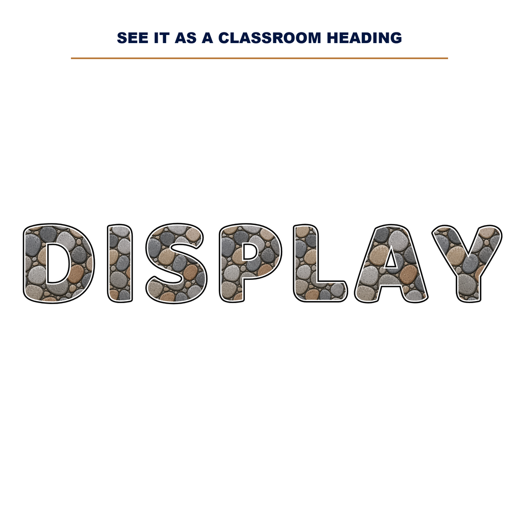 Rock Display Lettering Pack - Set 01 - Uppercase A-Z