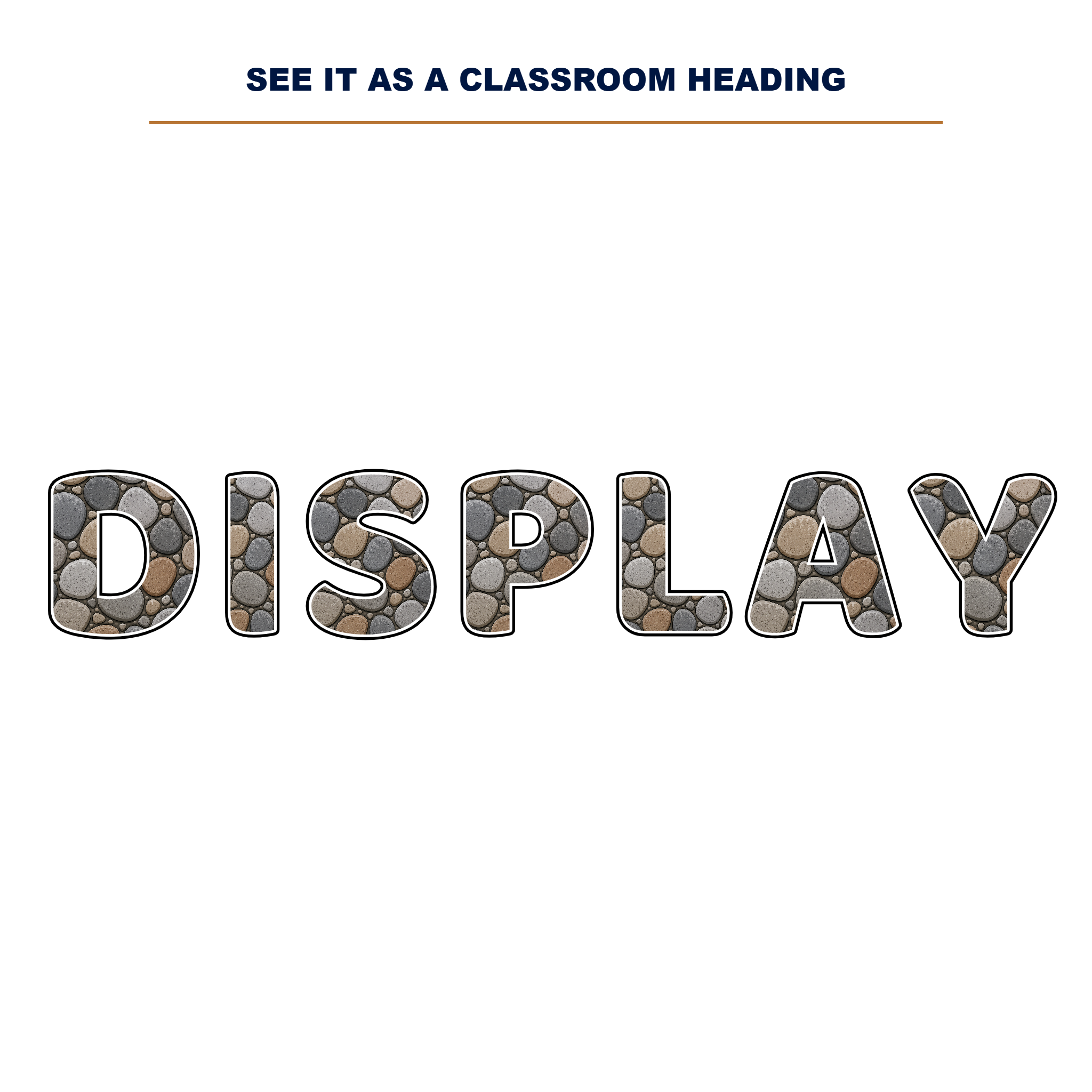 Rock Display Lettering Pack - Set 01 - Uppercase A-Z