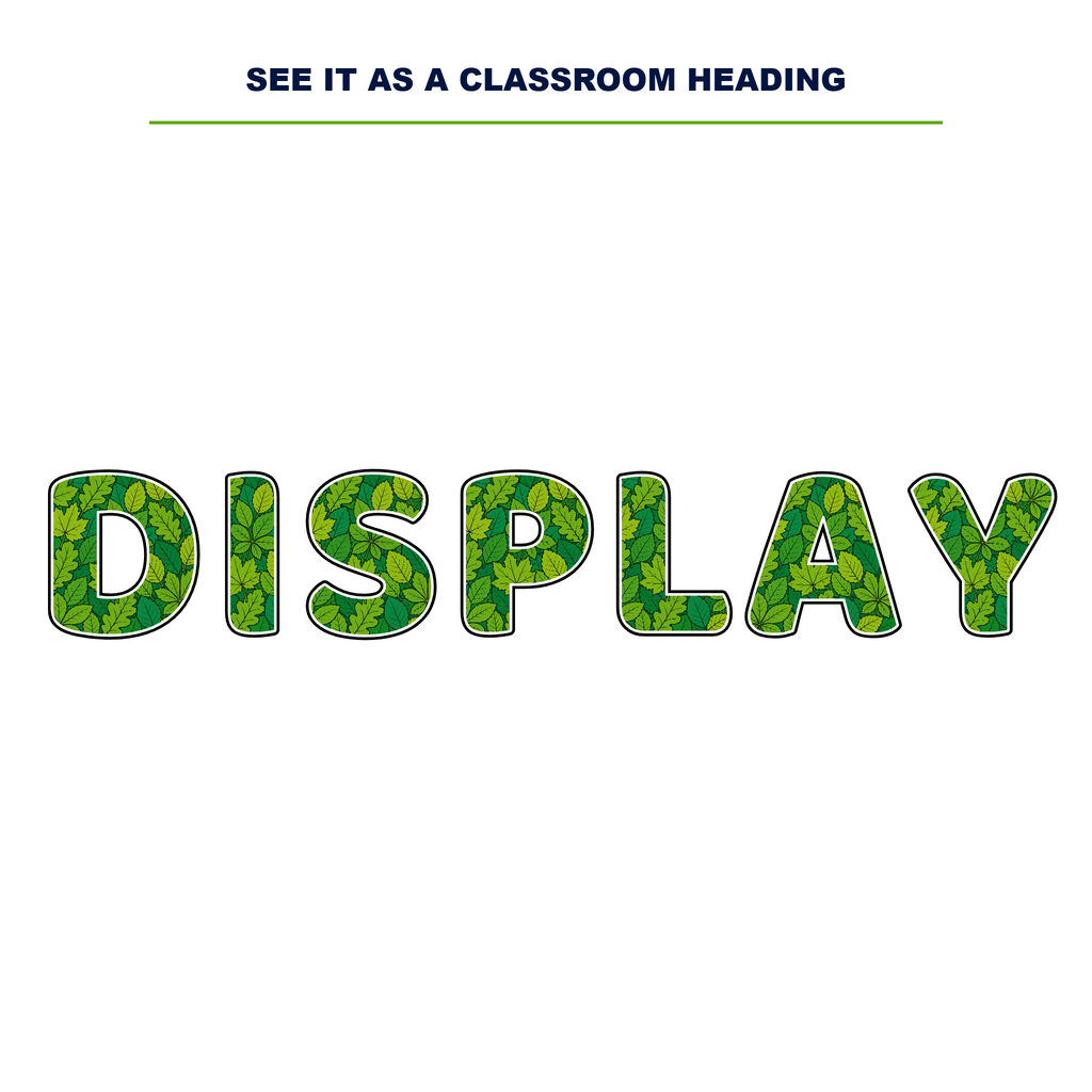 Deciduous Display Lettering Pack  - Set 01 - Uppercase A-Z
