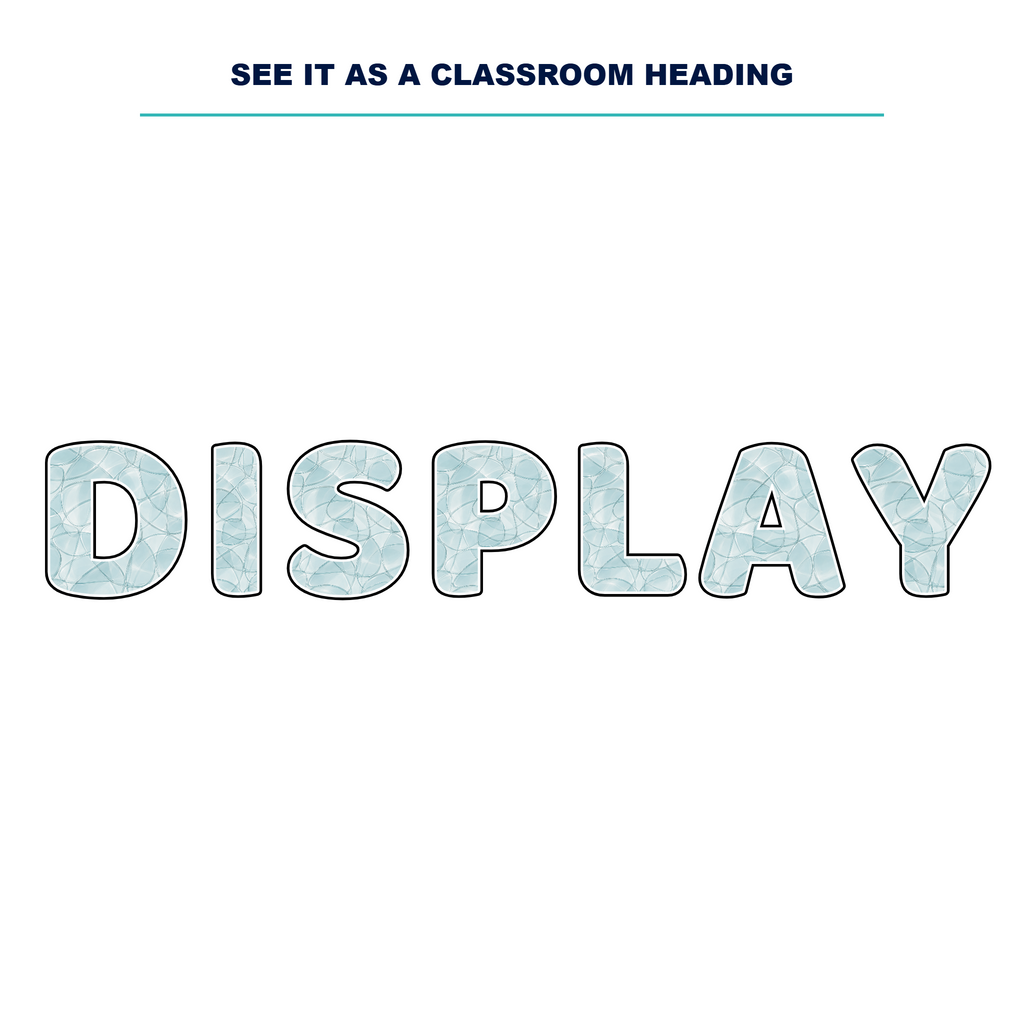 Glass Display Lettering Pack - Set 01 - Uppercase A-Z