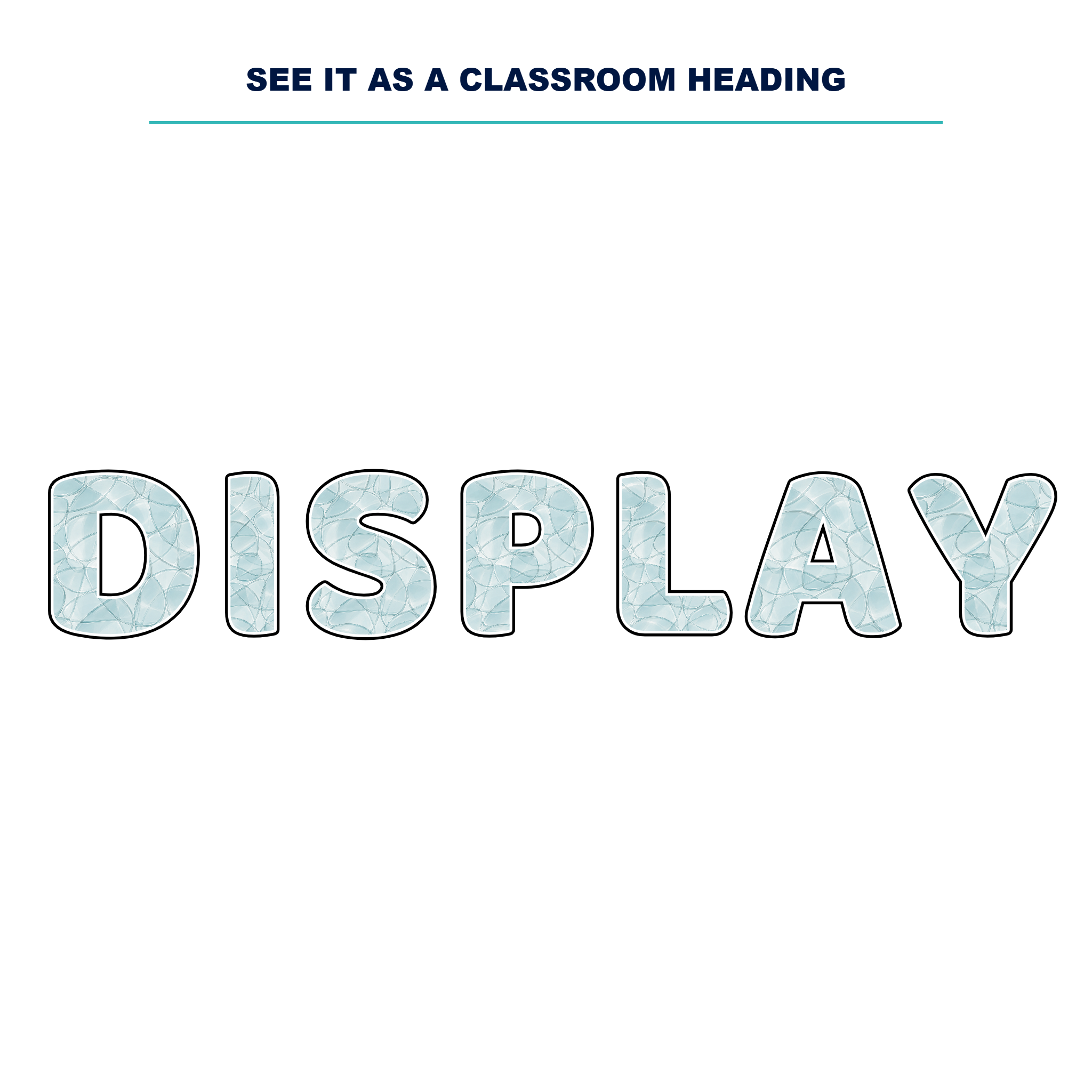 Glass Display Lettering Pack - Set 01 - Uppercase A-Z