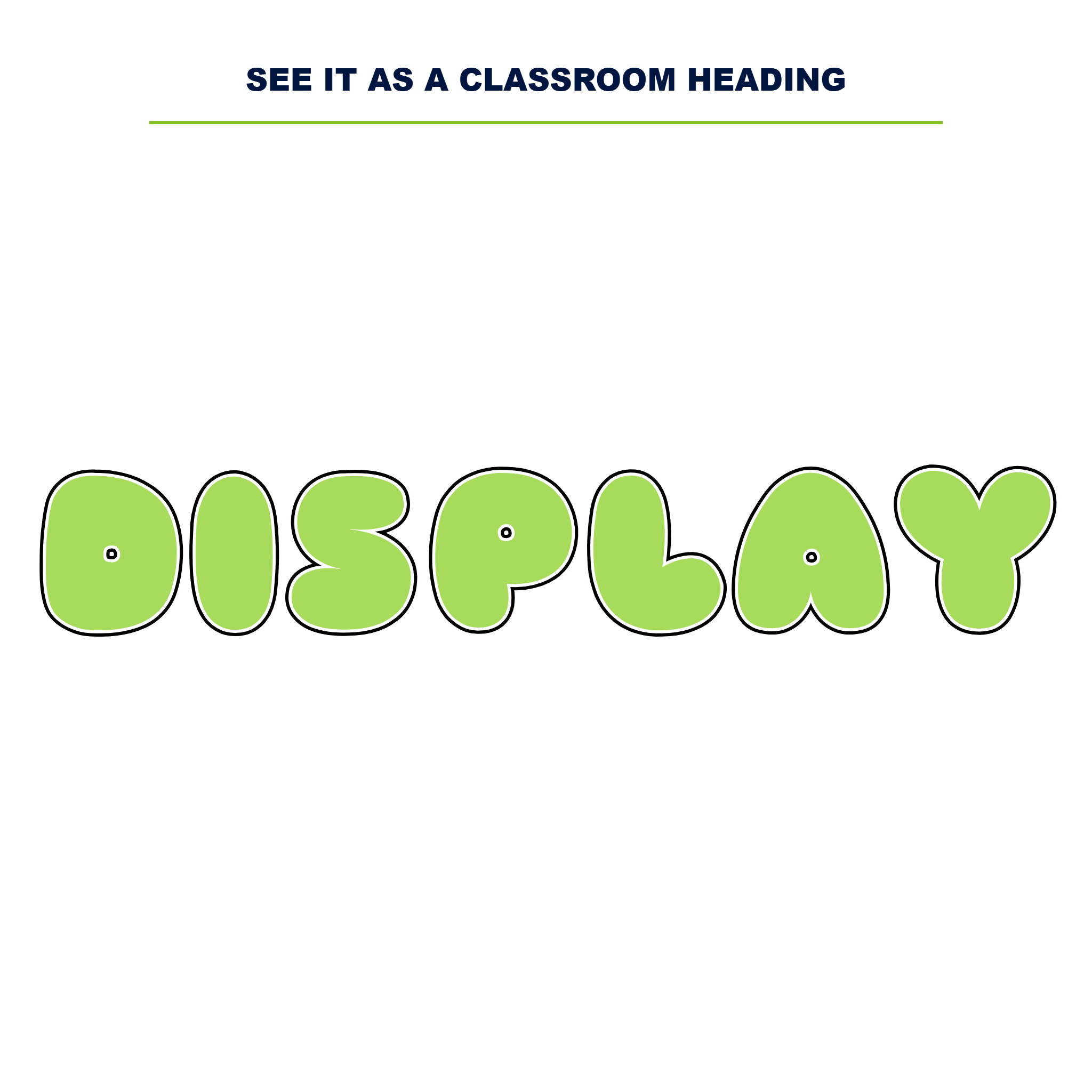 Lime Display Lettering Pack - Set 02 - Uppercase A-Z