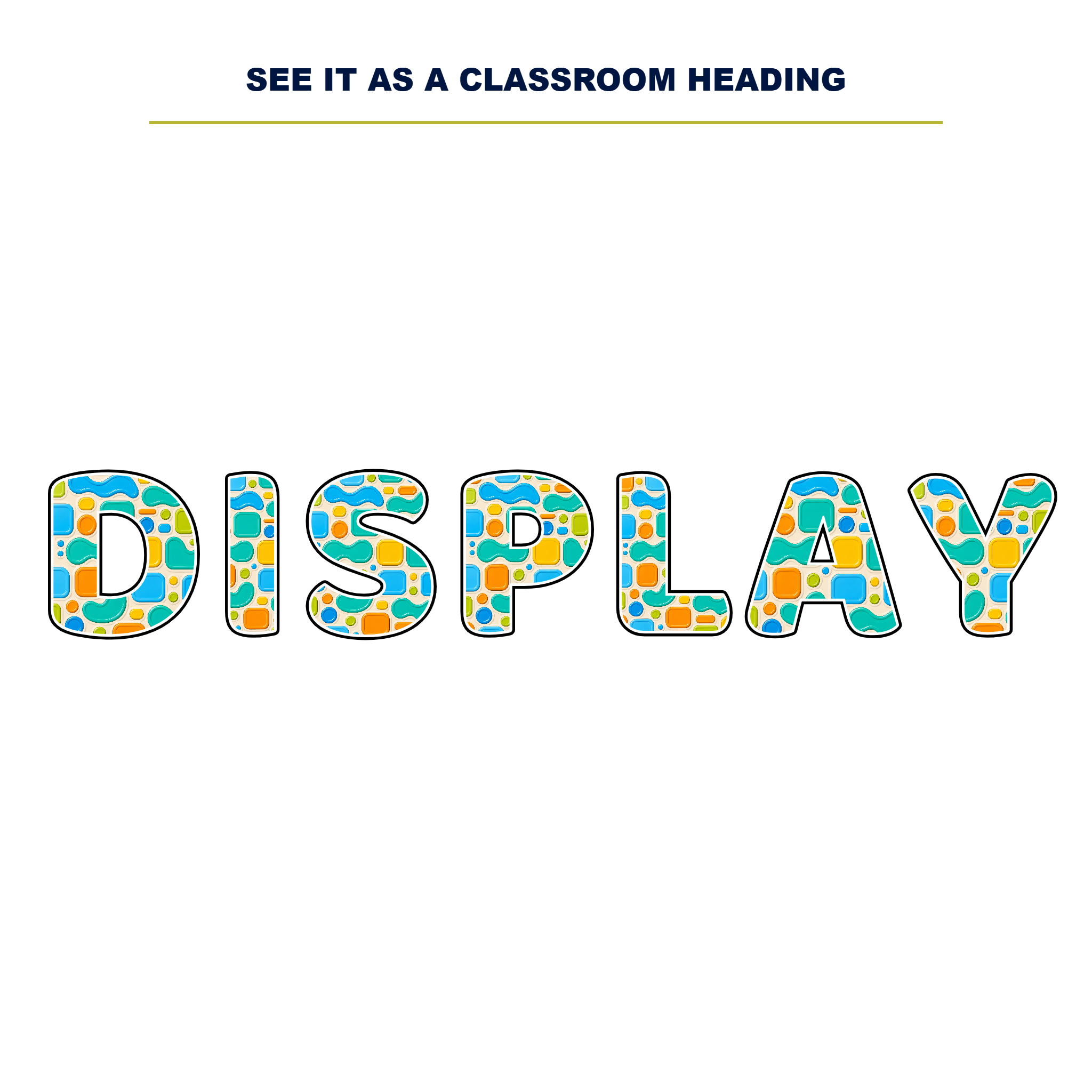 Plastic Display Lettering Pack - Set 01 - Uppercase A-Z