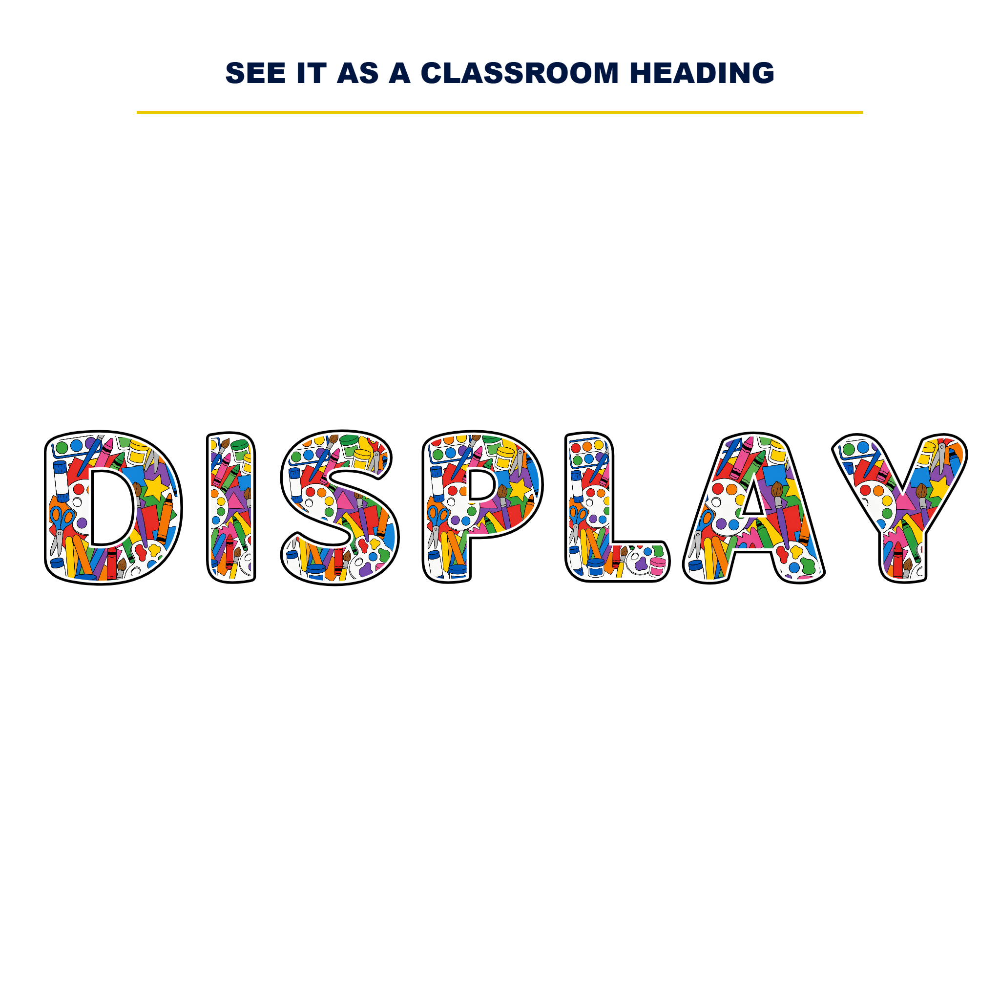 Creative Classroom Display Lettering Pack - Set 01 - Uppercase A-Z
