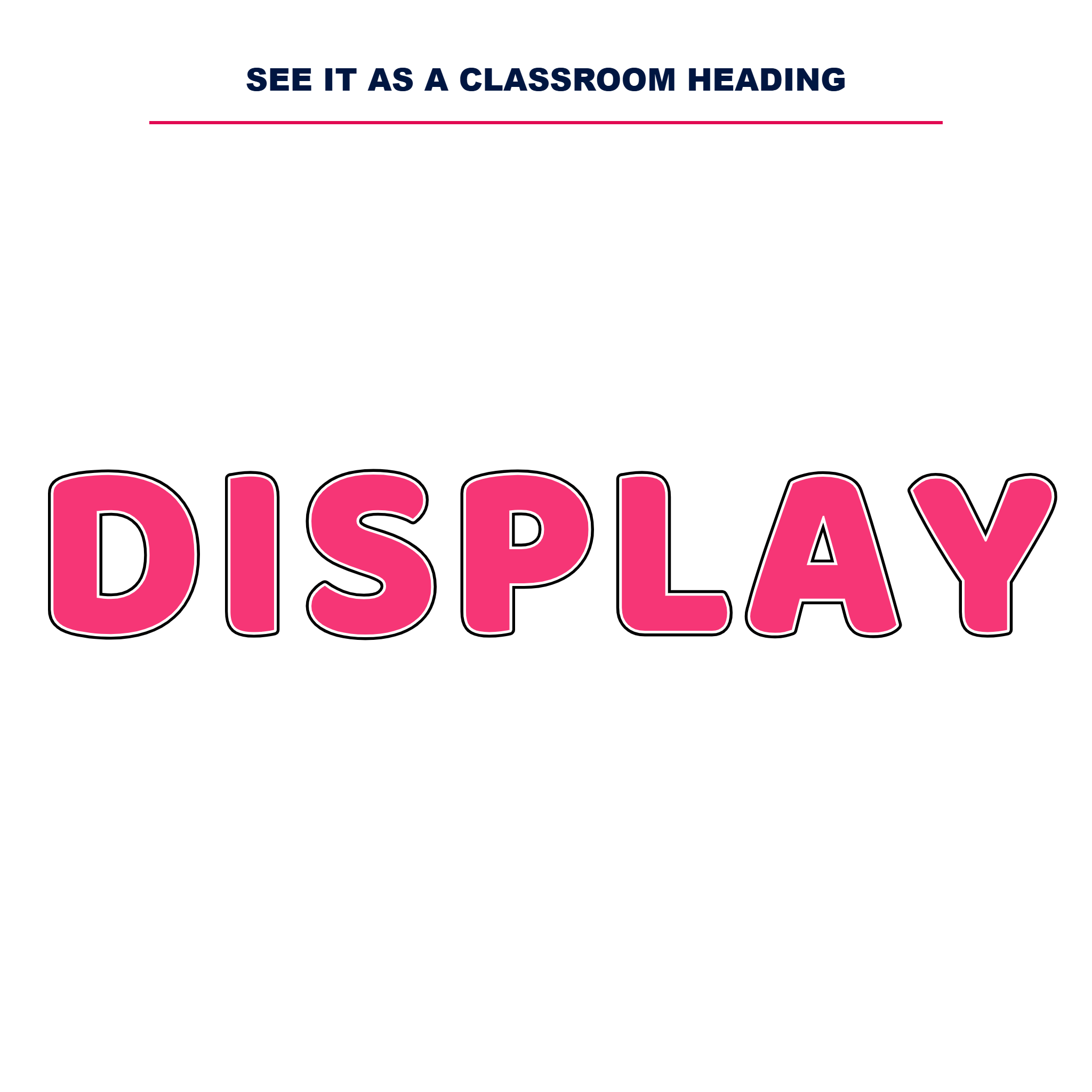 Pink Display Lettering Pack - Set 01 - Uppercase A-Z