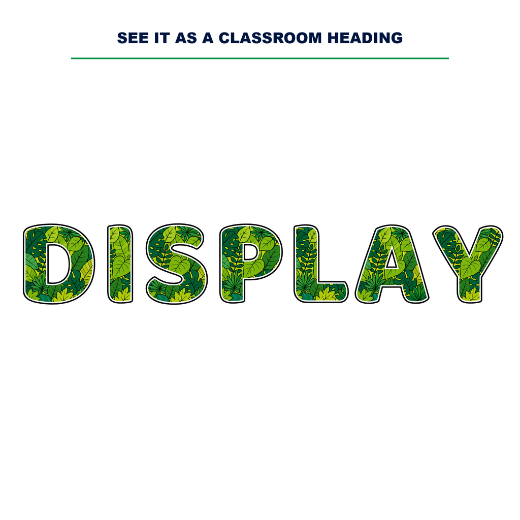 Plants Display Lettering Pack - Set 01 - Uppercase A-Z