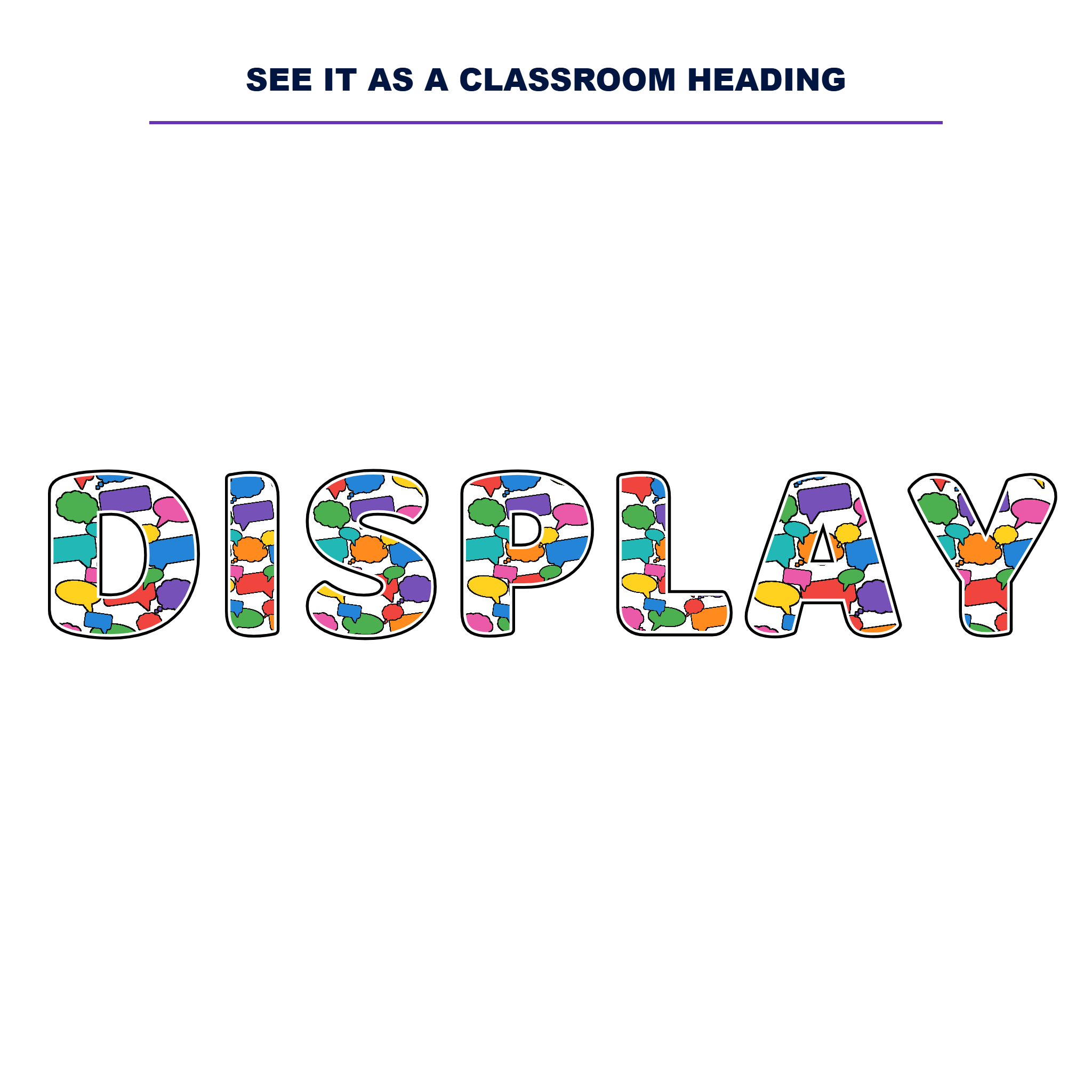Speech & Thinking Display Lettering Pack - Set 01 - Uppercase A-Z