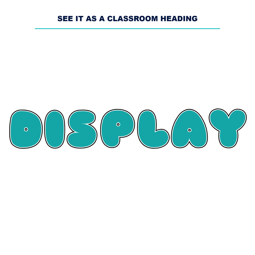 Teal Display Lettering Pack - Set 02 - Uppercase A-Z