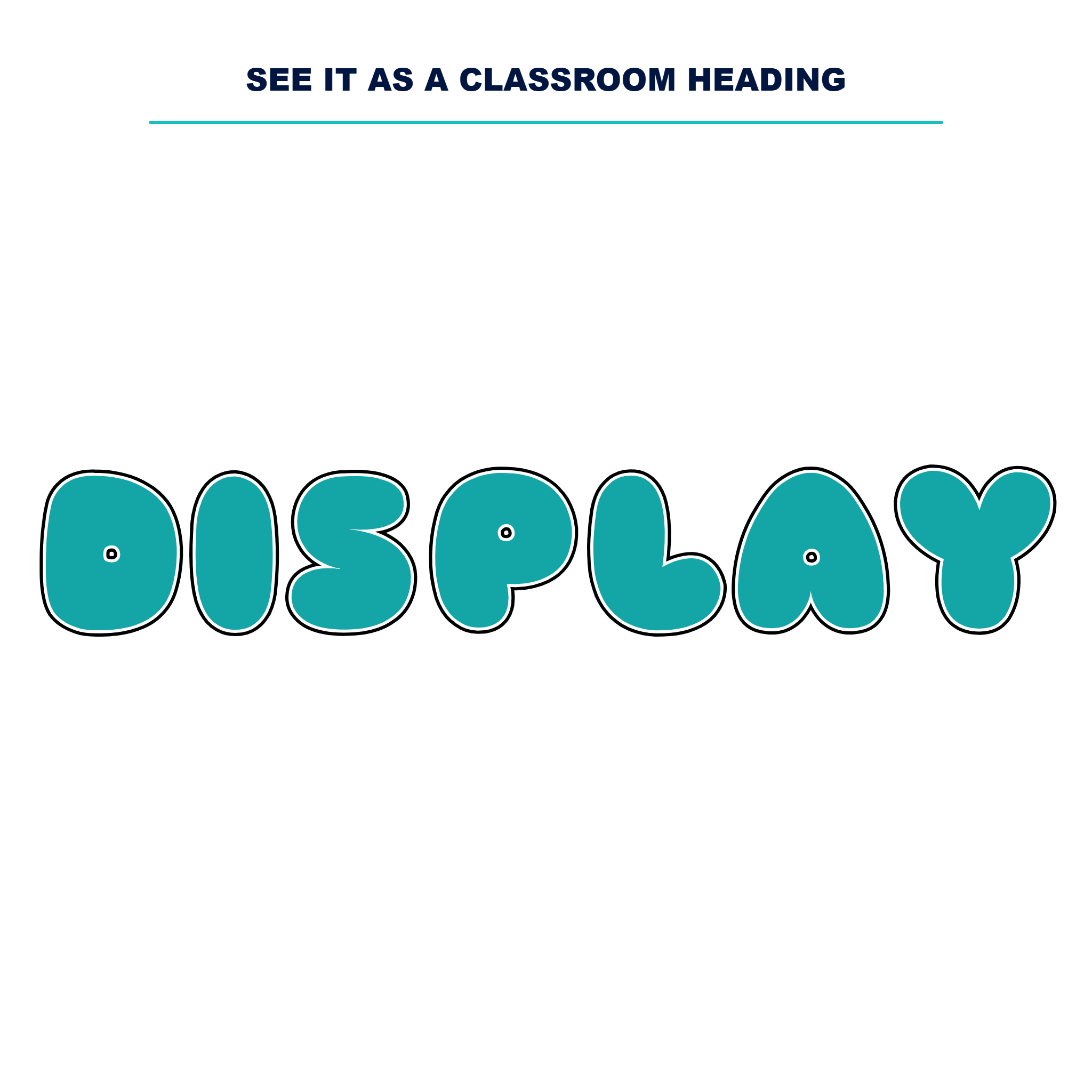 Teal Display Lettering Pack - Set 02 - Uppercase A-Z