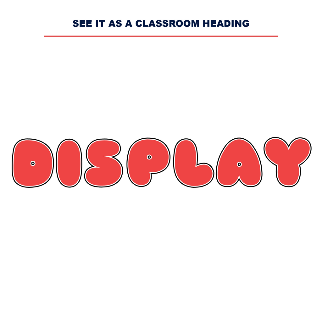 Red Display Lettering Pack - Set 02 - Uppercase A-Z