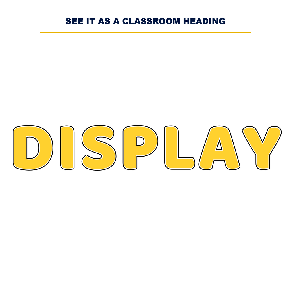 Yellow Display Lettering Pack - Set 01 - Uppercase A-Z