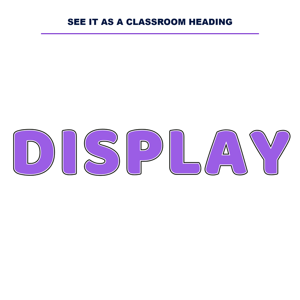 Purple Display Lettering Pack - Set 01 - Uppercase A-Z