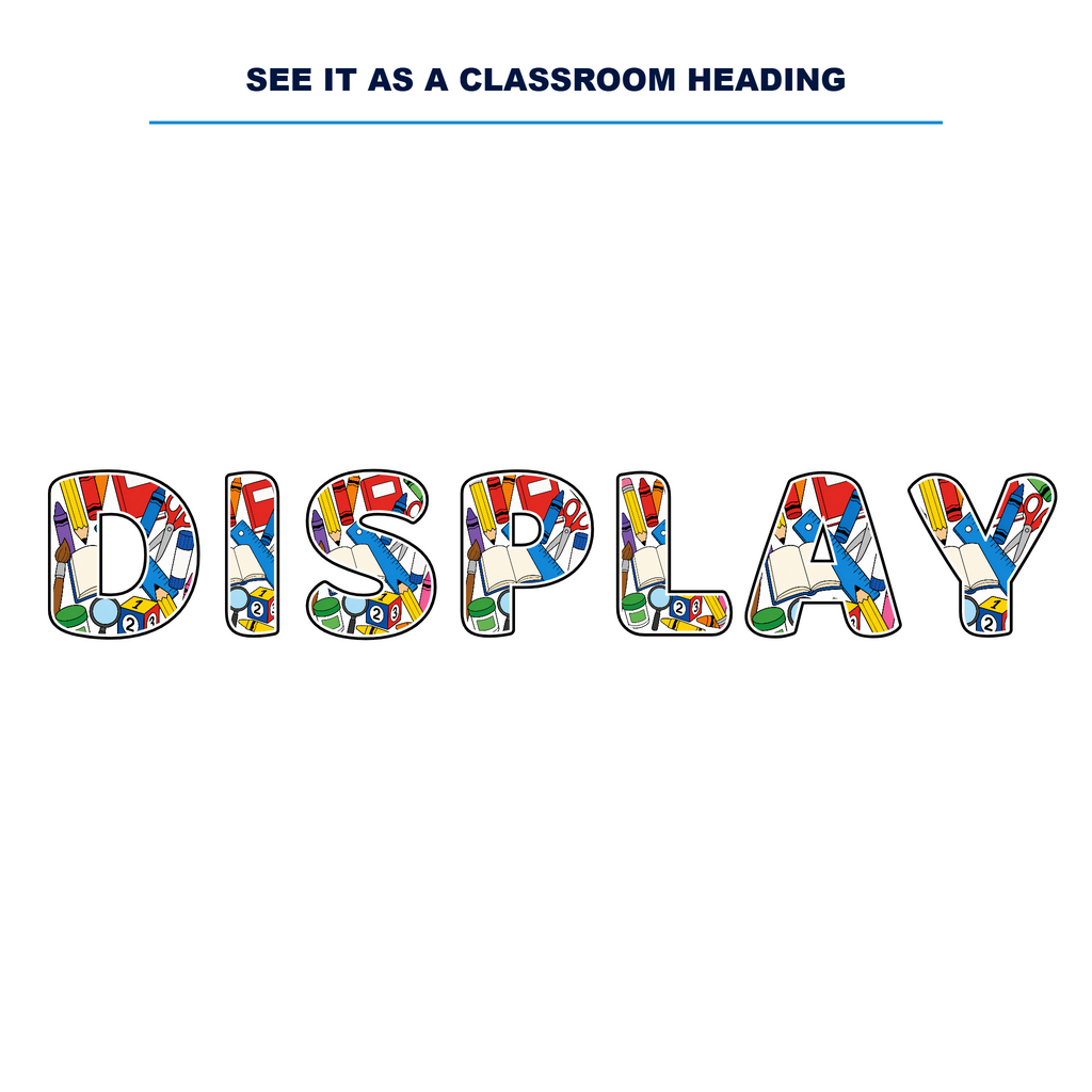 Primary Classroom Display Lettering Pack - Set 01 - Uppercase A-Z