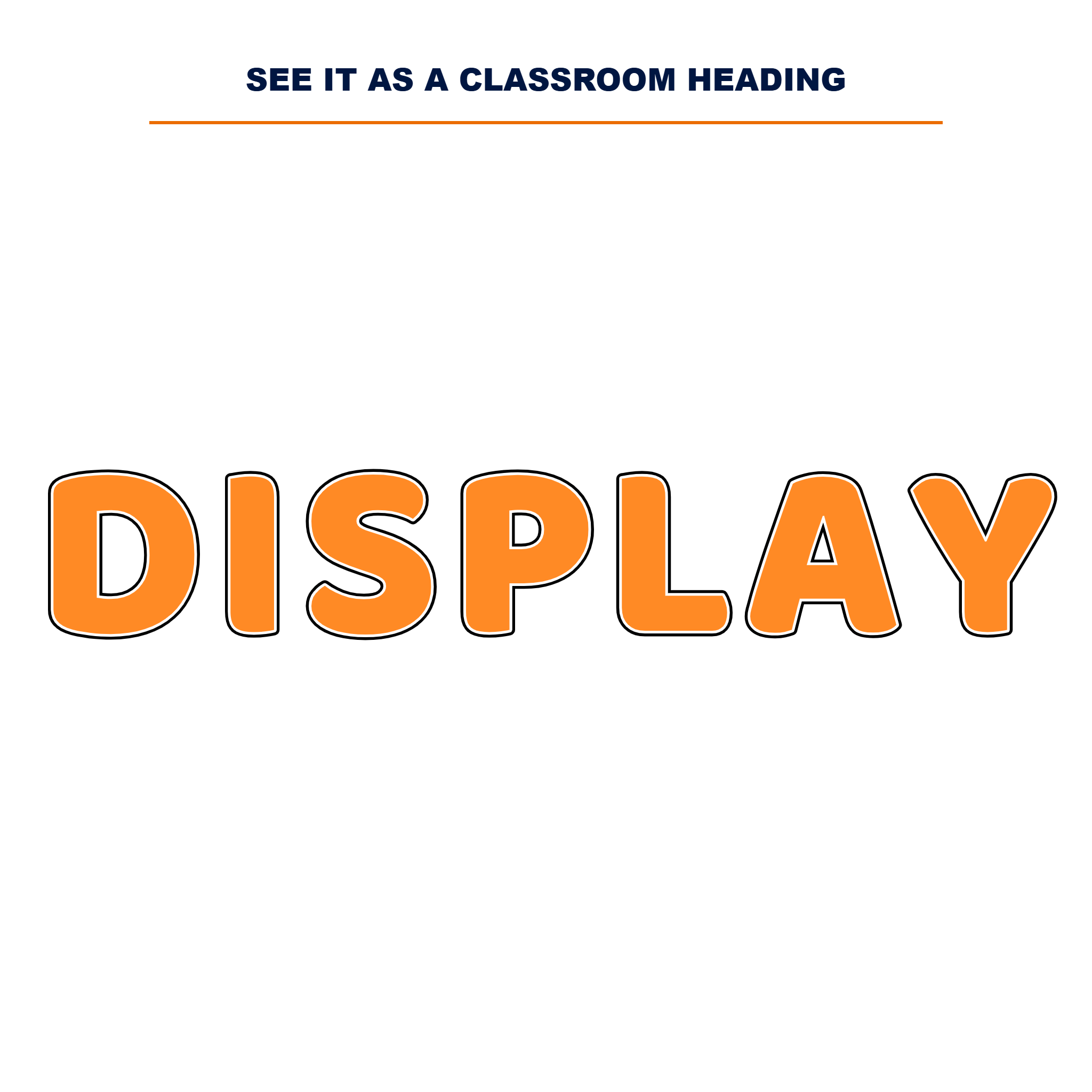 Orange Display Lettering Pack - Set 01 - Uppercase A-Z