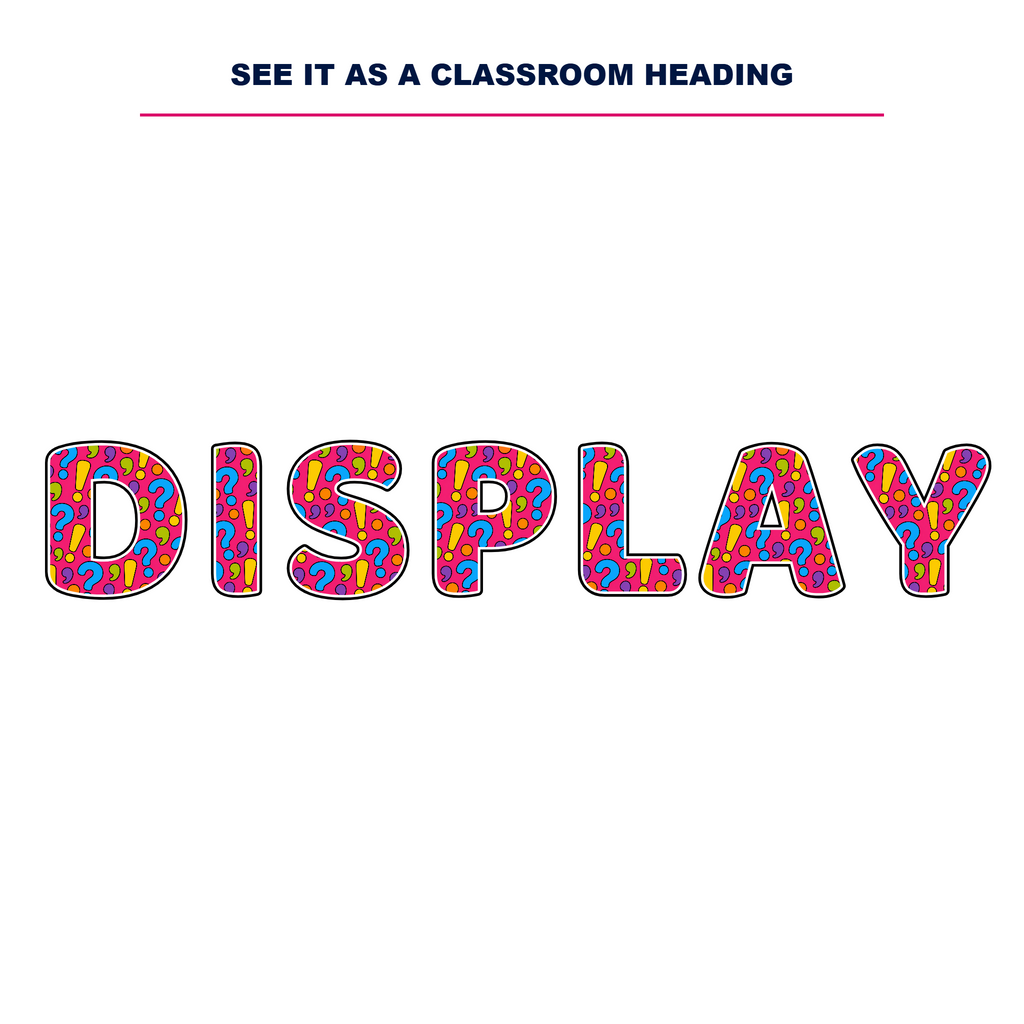 Punctuation Display Lettering Pack - Set 01 - Uppercase A-Z