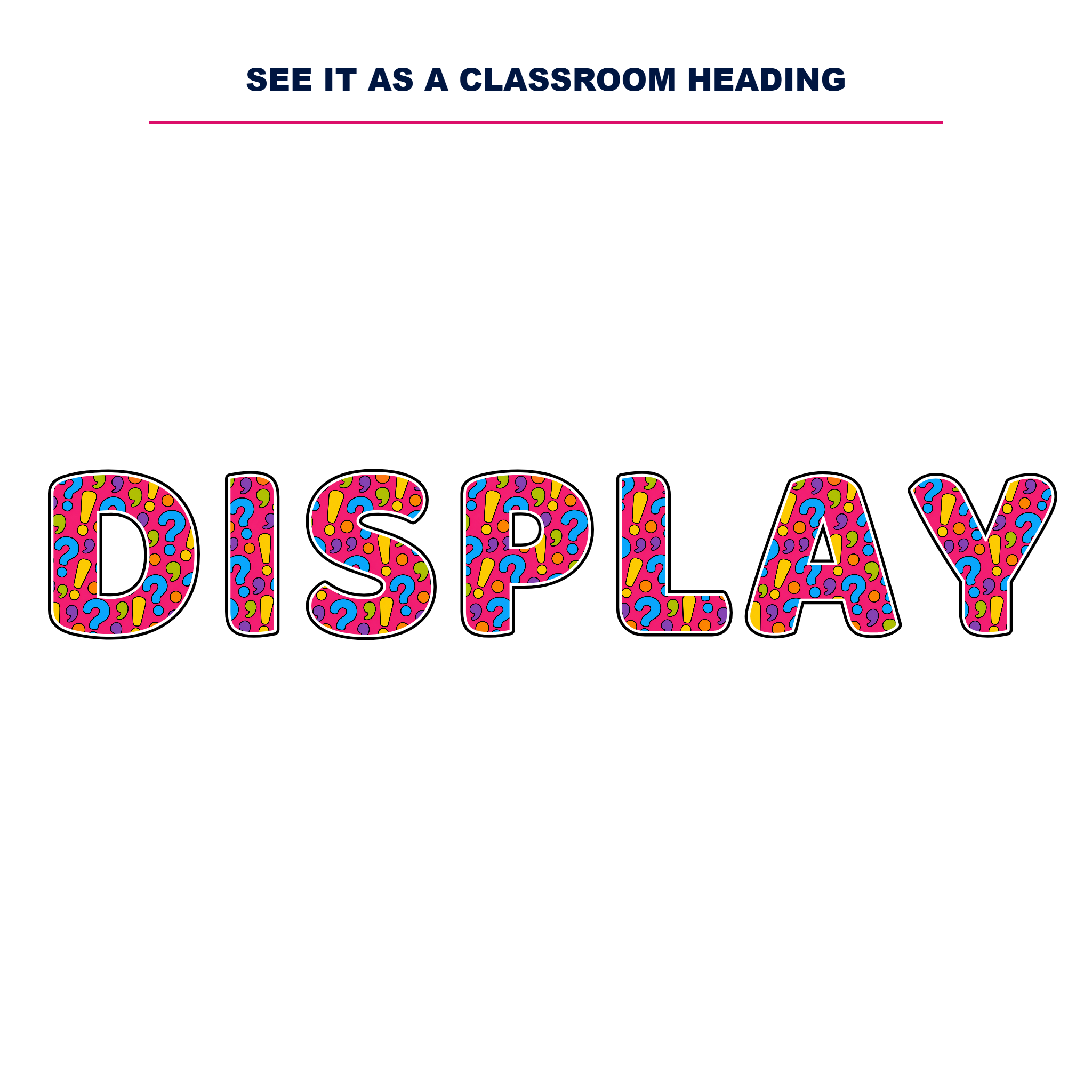 Punctuation Display Lettering Pack - Set 01 - Uppercase A-Z