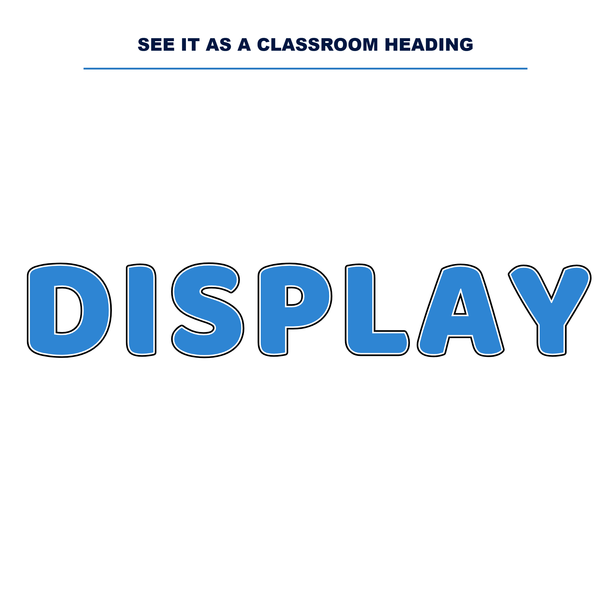Blue Display Lettering Pack - Set 01 - Uppercase A-Z
