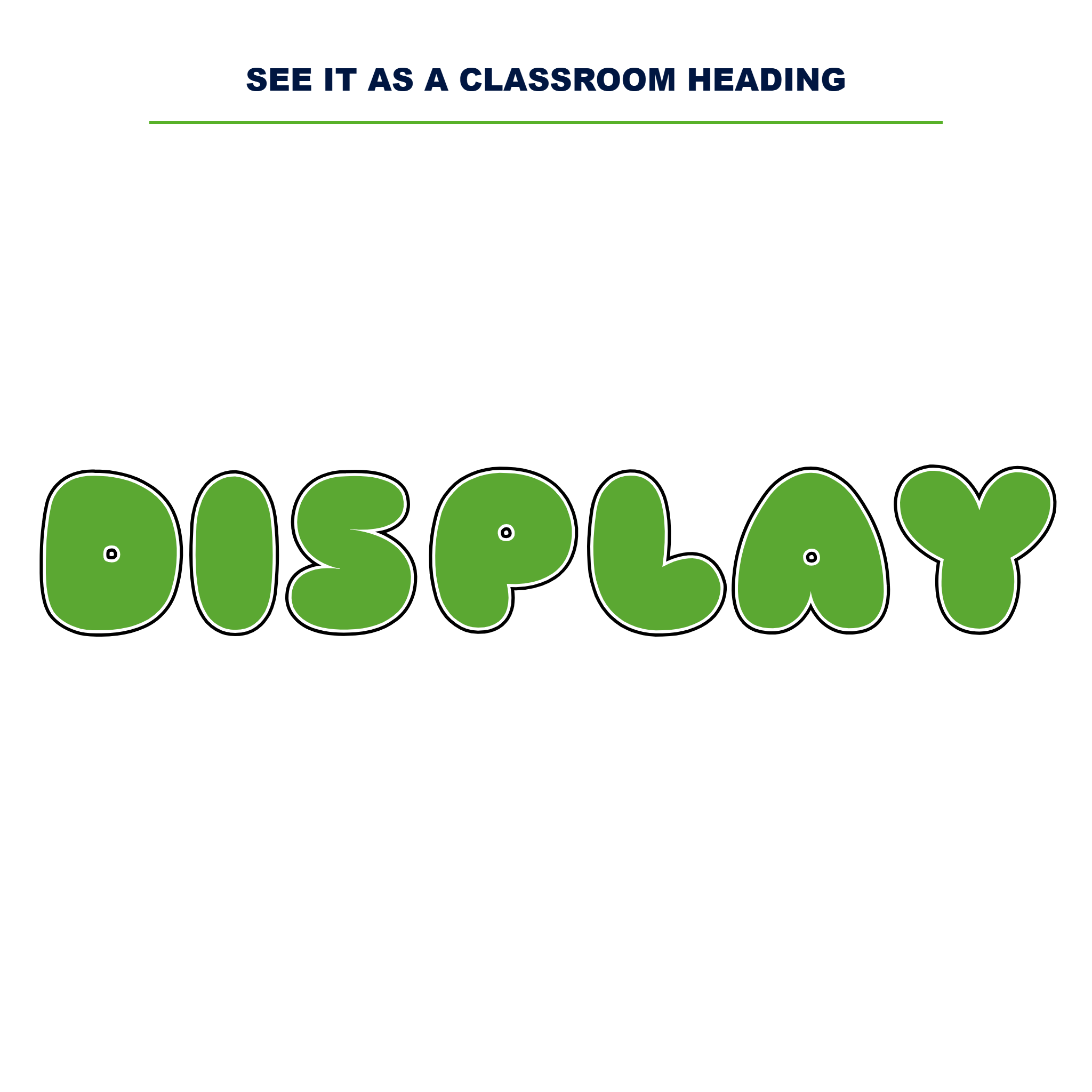 Green Display Lettering Pack - Set 02 - Uppercase A-Z