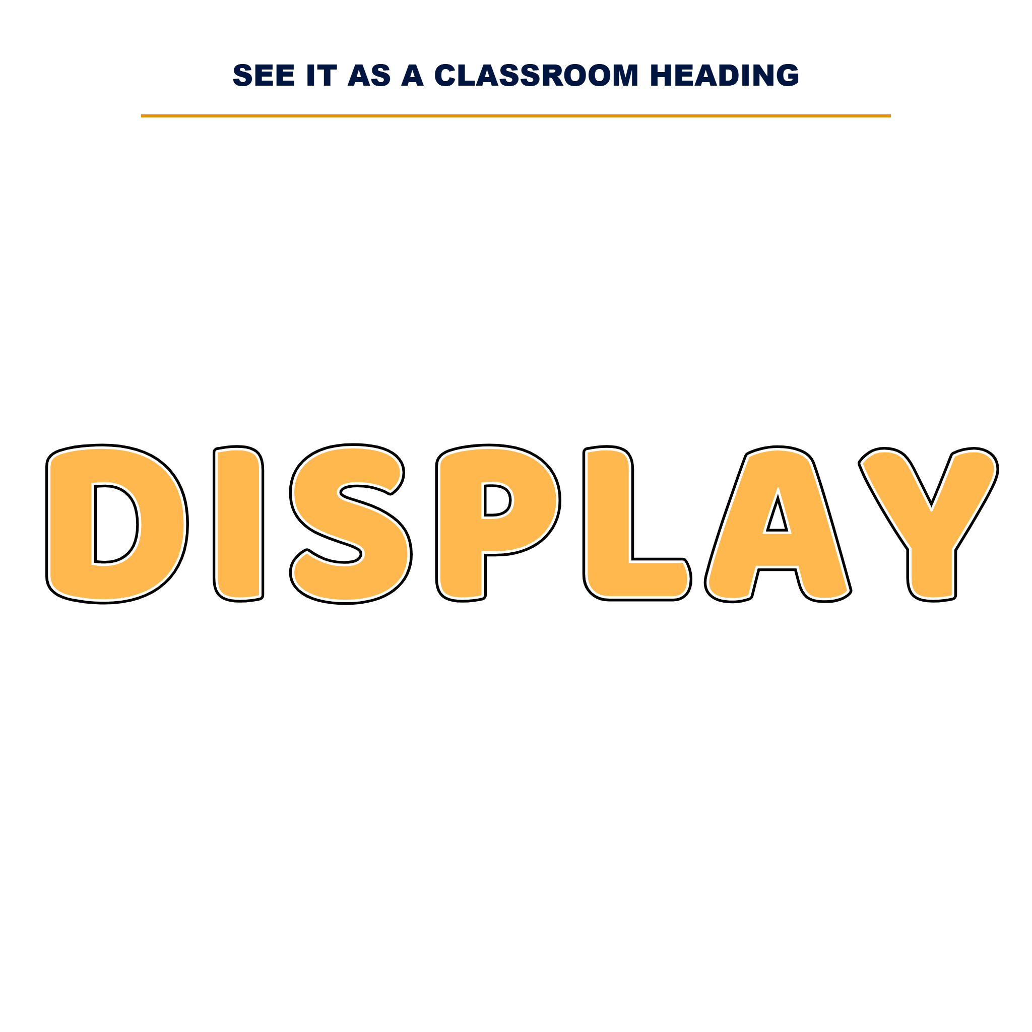 Amber Display Lettering Pack - Set 01 - Uppercase A-Z