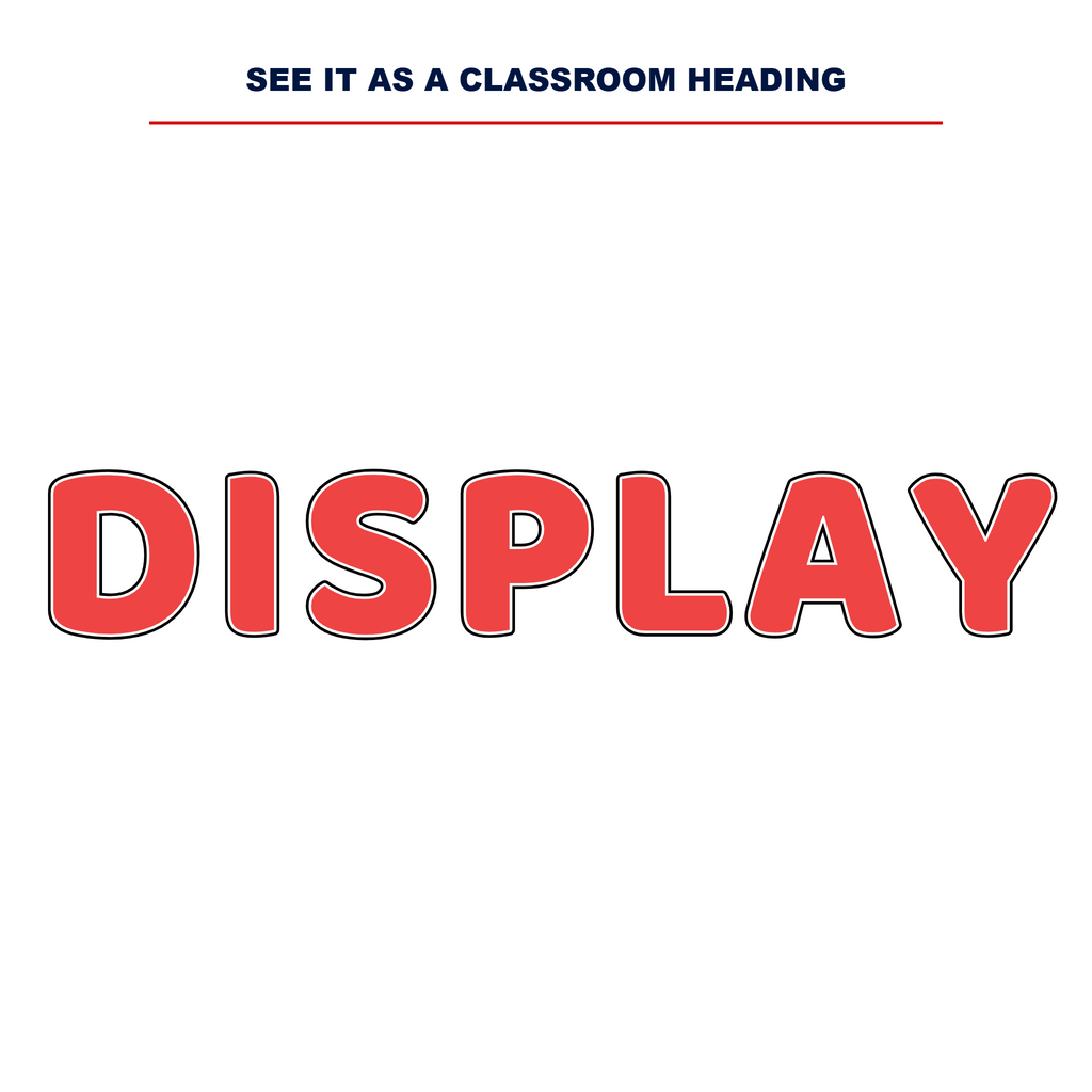 Red Display Lettering Pack - Set 01 - Uppercase A-Z