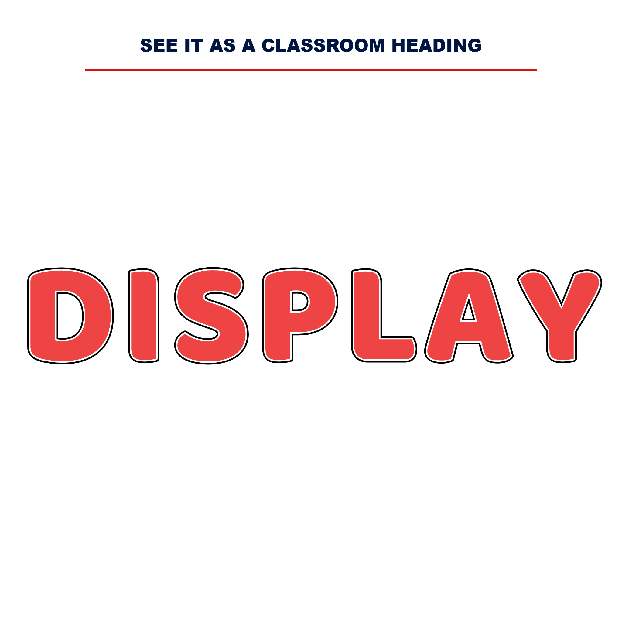 Red Display Lettering Pack - Set 01 - Uppercase A-Z
