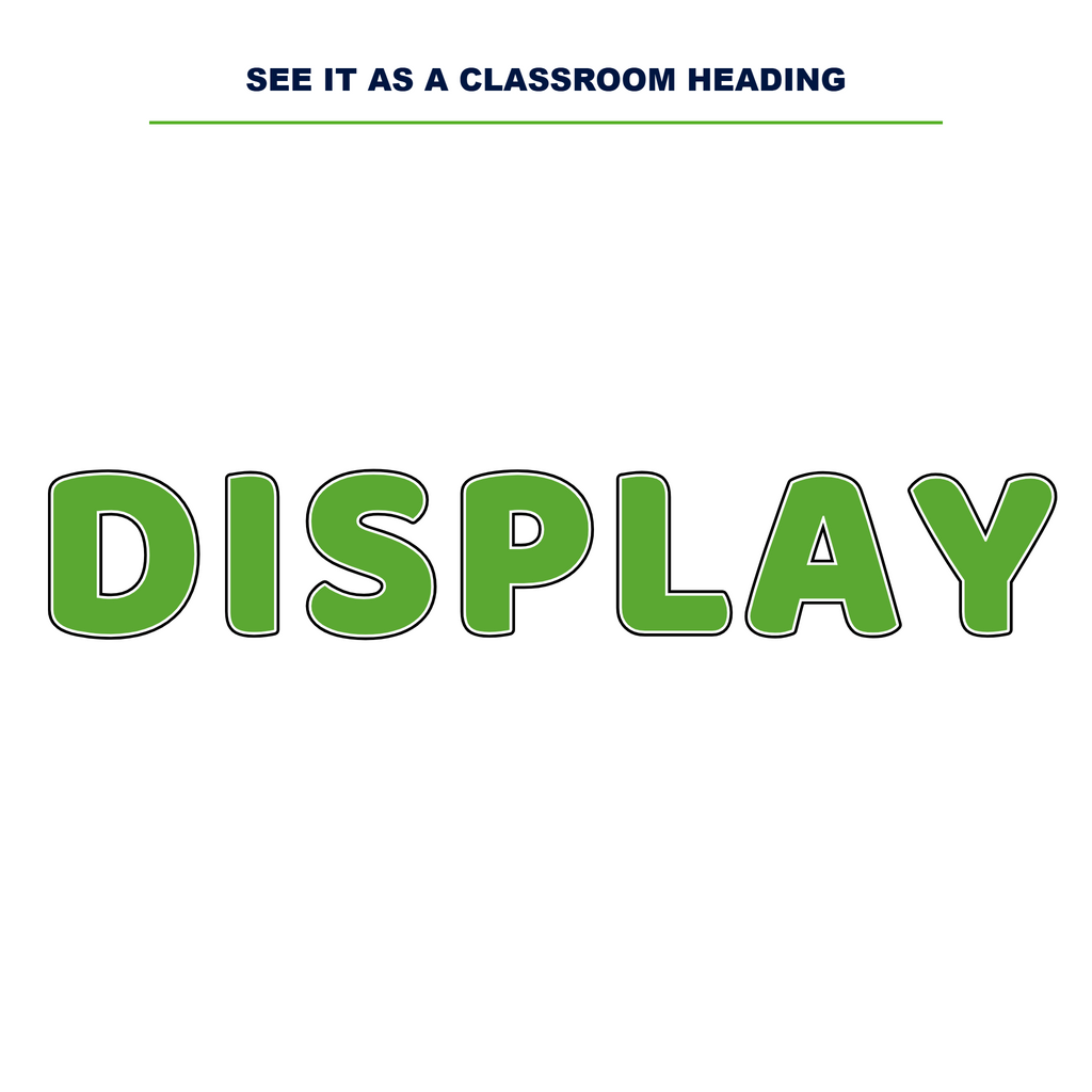 Green Display Lettering Pack - Set 01 - Uppercase A-Z