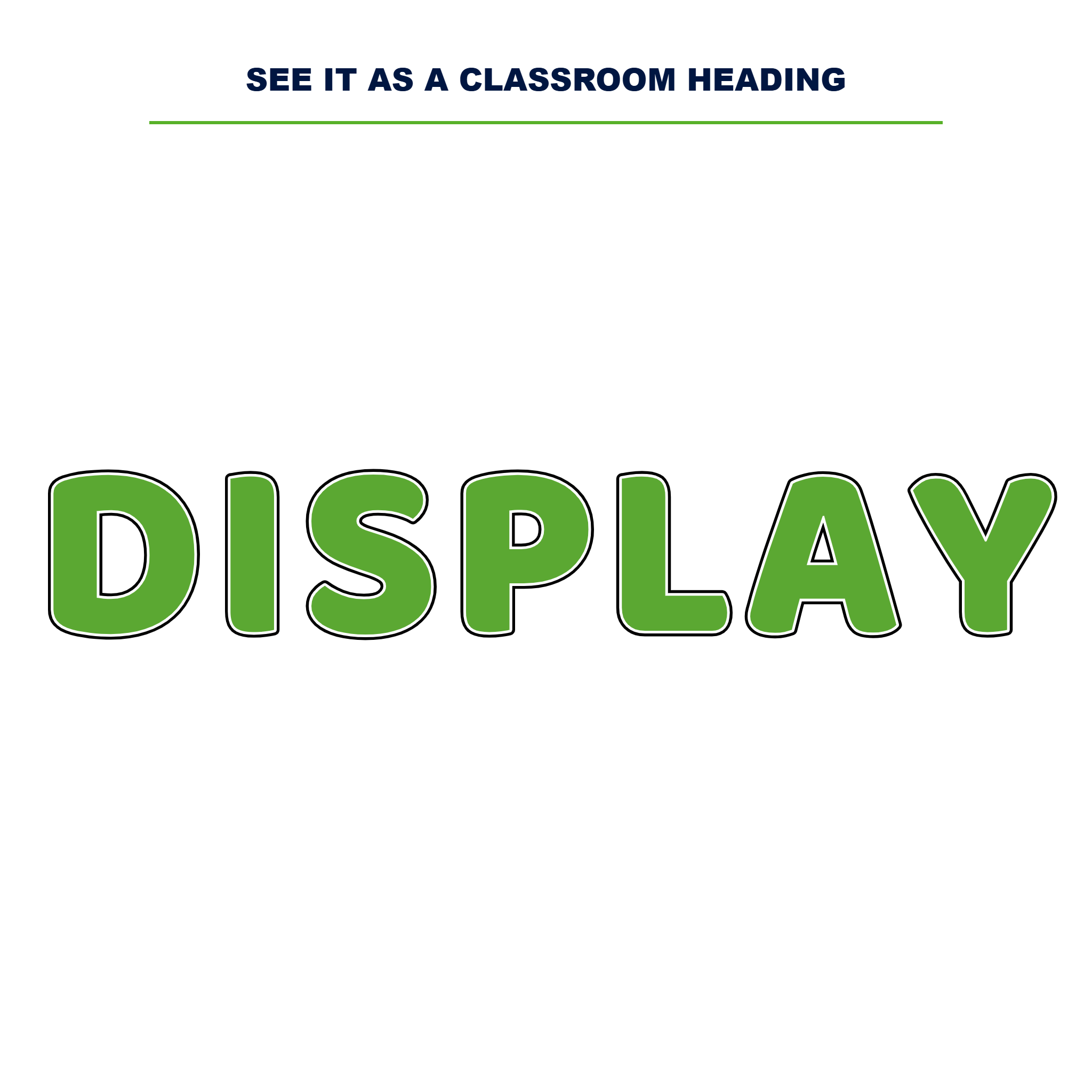 Green Display Lettering Pack - Set 01 - Uppercase A-Z