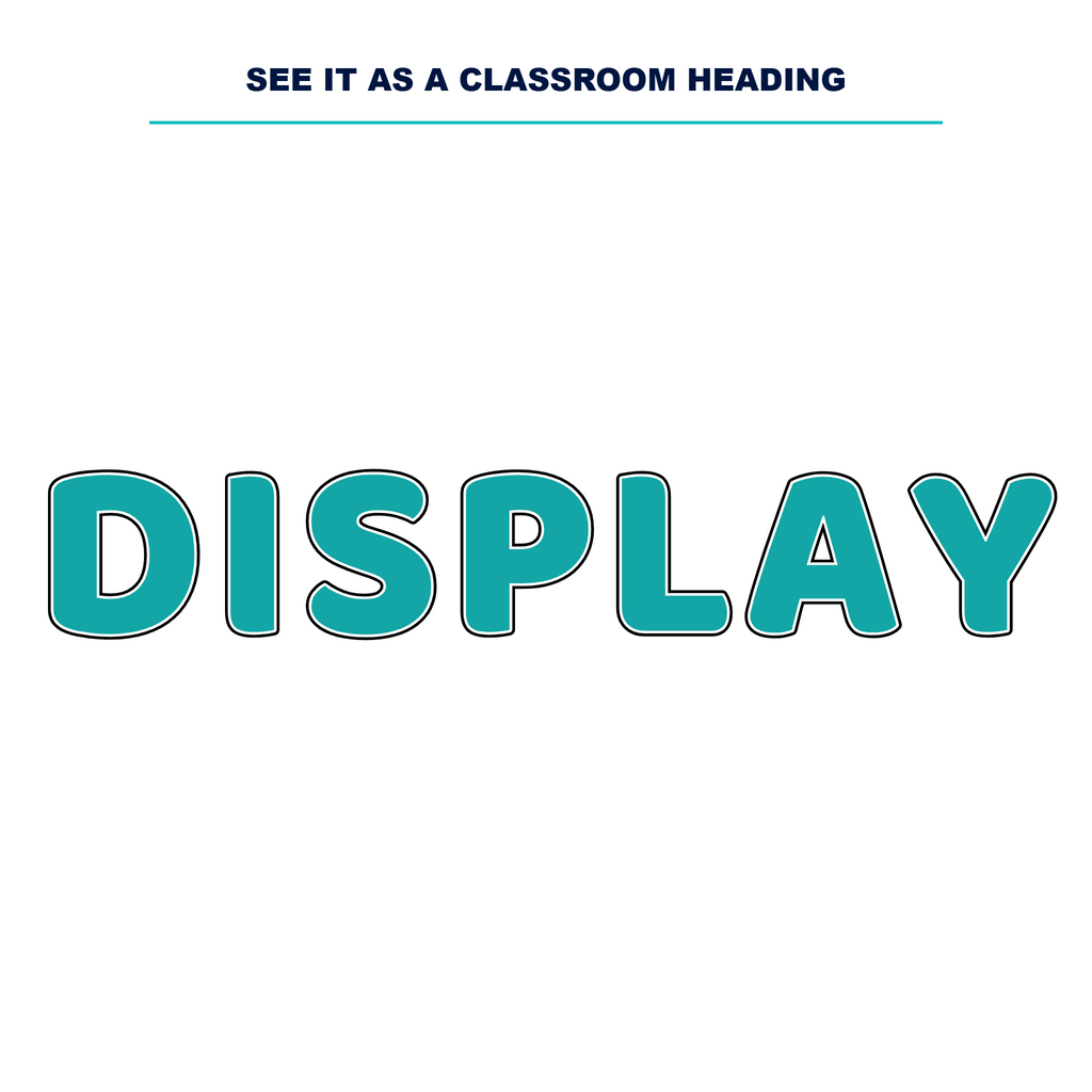 Teal Display Lettering Pack - Set 01 - Uppercase A-Z