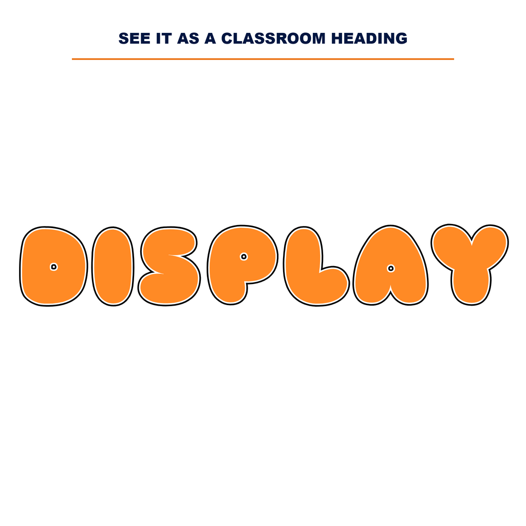 Orange Display Lettering Pack - Set 02 - Uppercase A-Z