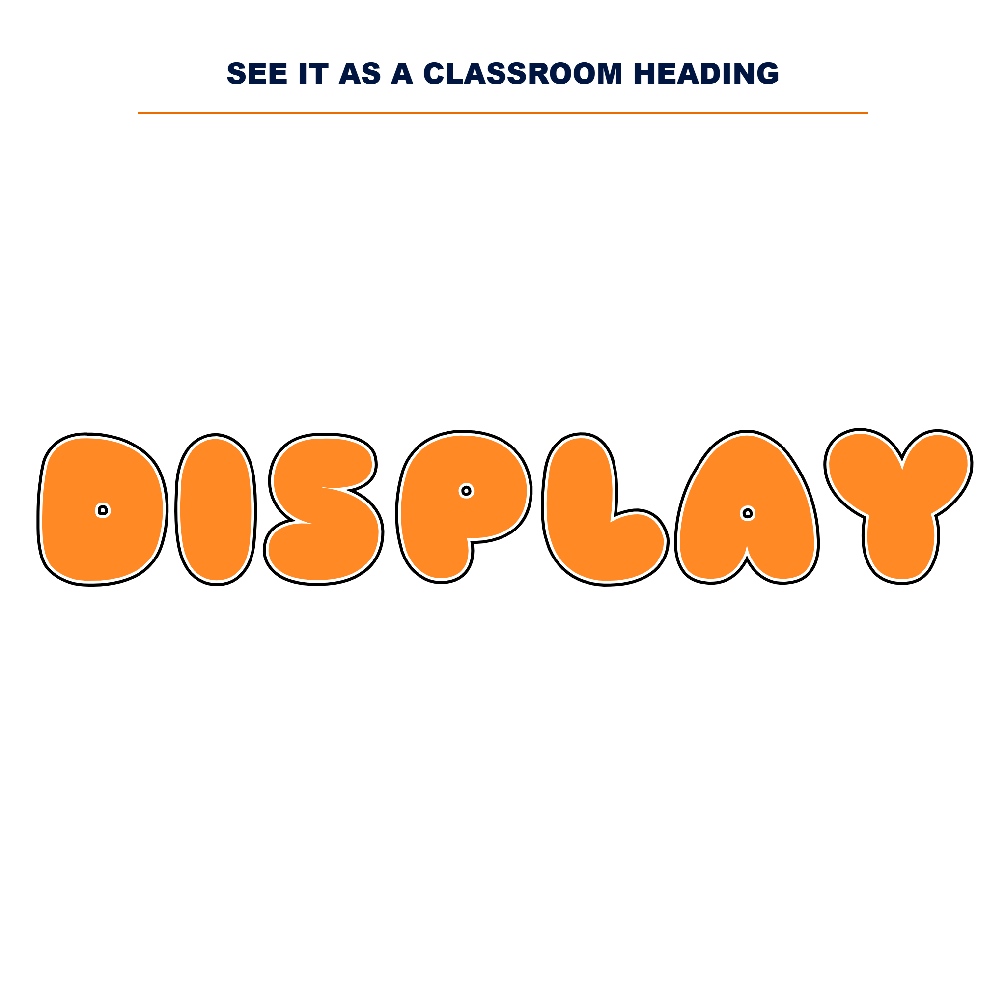 Orange Display Lettering Pack - Set 02 - Uppercase A-Z