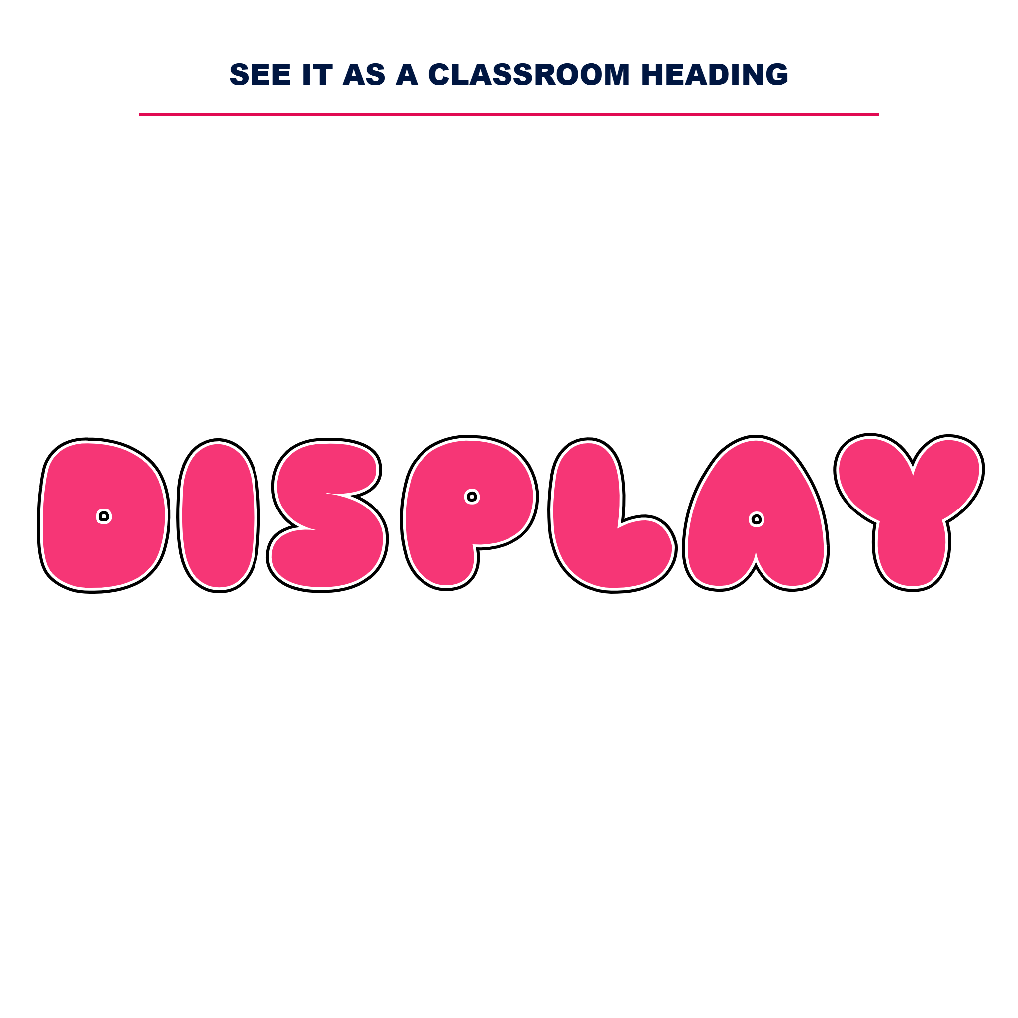 Pink Display Lettering Pack - Set 02 - Uppercase A-Z