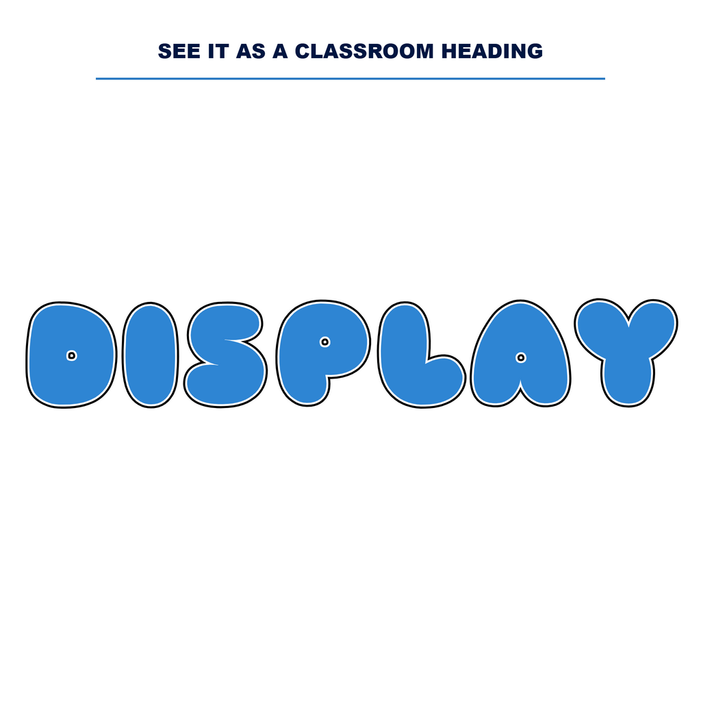 Blue Display Lettering Pack - Set 02 - Uppercase A-Z